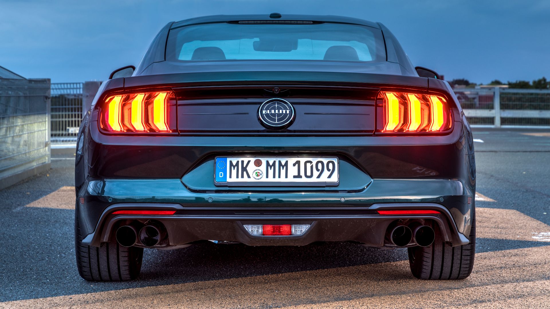 Ford Mustang Bullitt at the parking garage at Coesfelder Kreuz, Münster, North Rhine-Westphalia, Germany