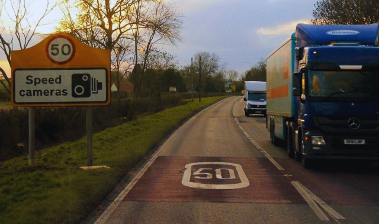 speed warning sign