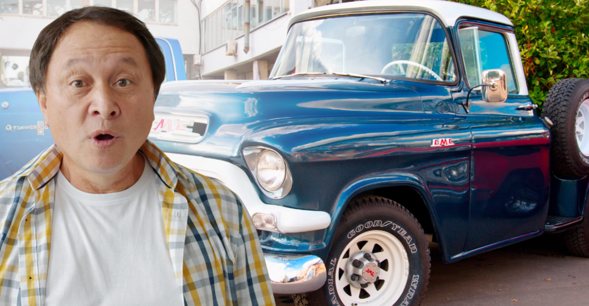 Classical American 1950s pickup truck GMC 100 on Original Meet Show. Russia, St. Petersburg, September 7, 2019.