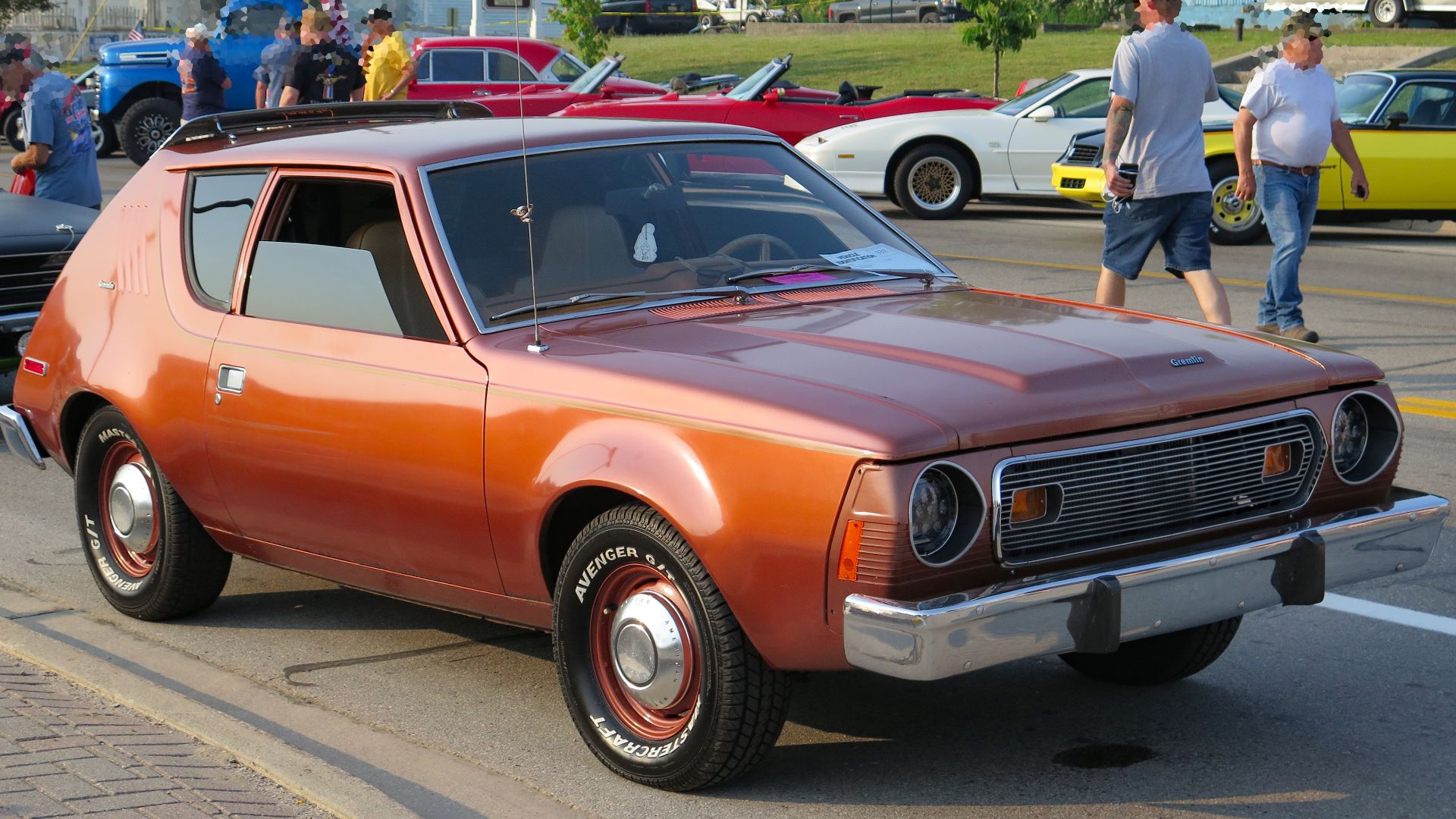 1974 AMC Gremlin photographed at the 2023 St. Ignace Car Show Weekend in St. Ignace, Michigan, USA.