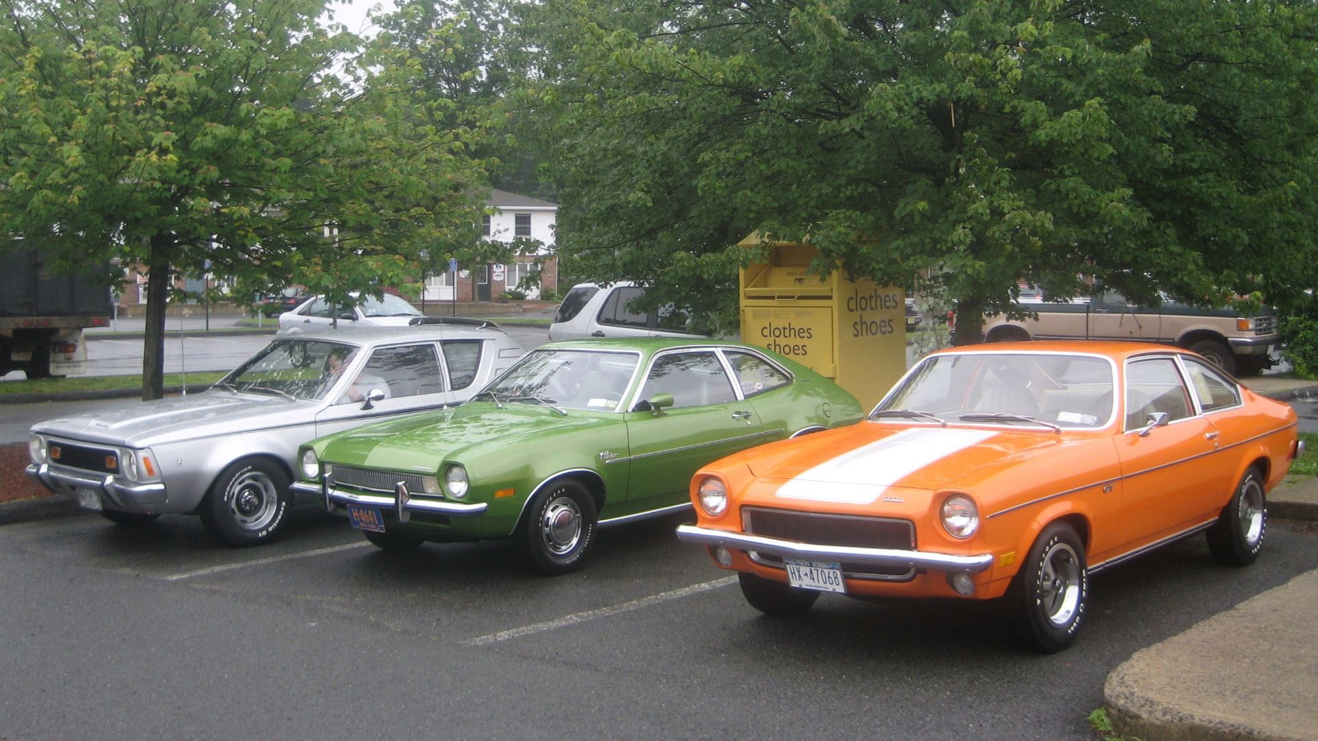 My Vega GT with Pinto Runabout and Gremlin X in w:Amherst, Massachusetts 2010 for Motor Trend Classic photoshoot.