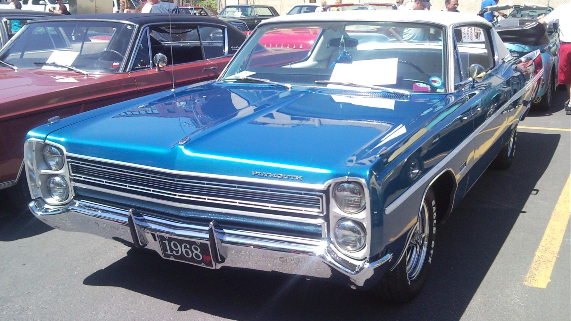 1968 Plymouth Fury photographed in St. Lambert, Quebec, Canada at Auto classique VAQ St-Lambert 2012.