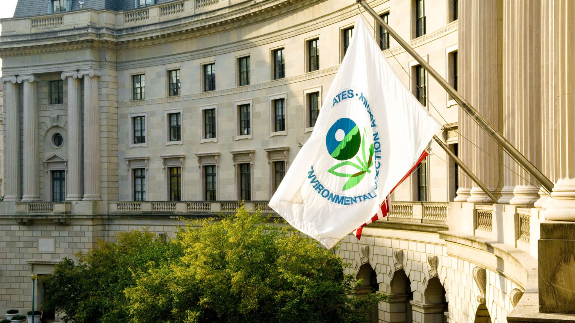 View of the William Jefferson Clinton Federal Building, Washington, D.C. Headquarters offices of the U.S. Environmental Protection Agency (EPA). EPA was established in 1970. Born in the wake of elevated concern about environmental pollution, EPA was established on December 2, 1970 to consolidate in one agency a variety of federal research, monitoring, standard-setting and enforcement activities to ensure environmental protection.