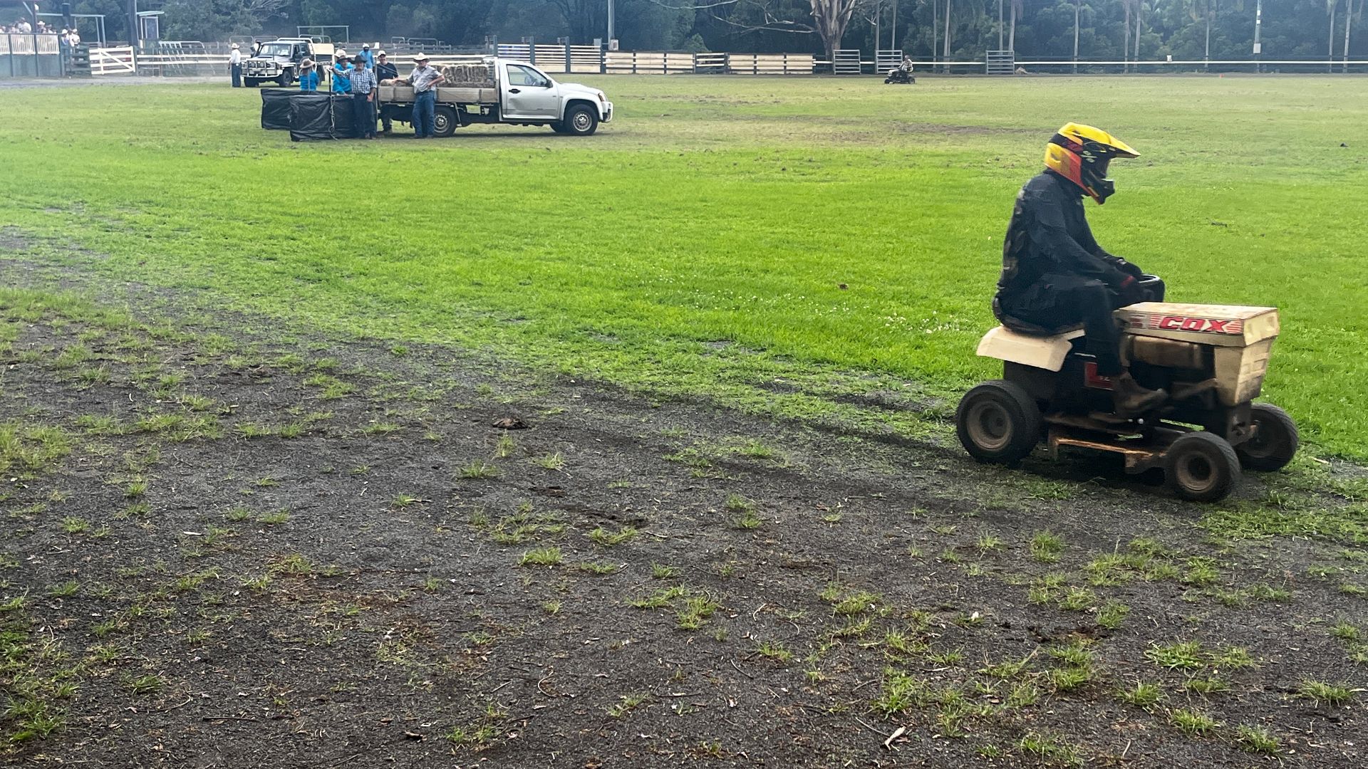 Lawn mover racing at the Bangalow Show, November 2025