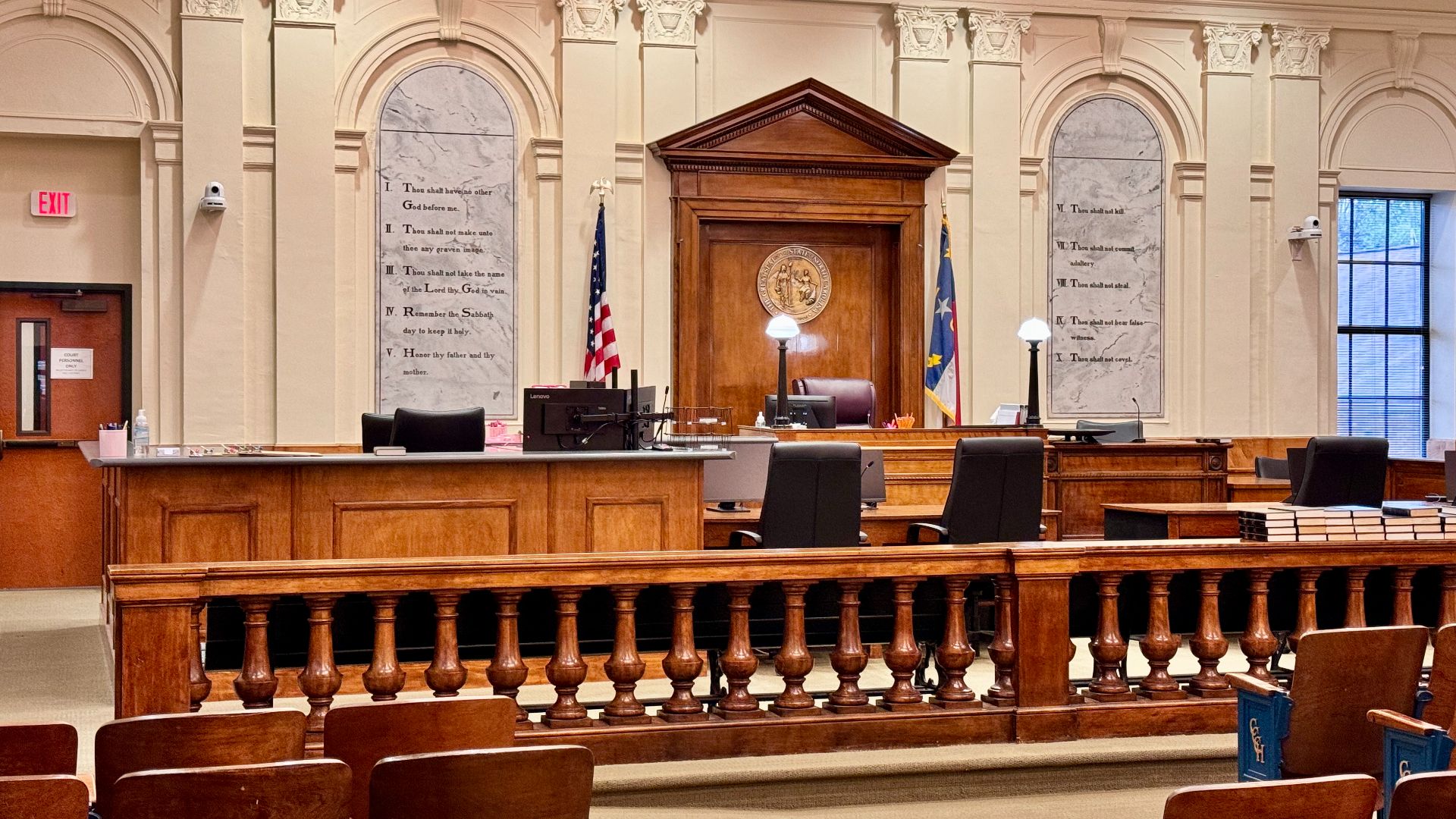A courtroom at the Cherokee County Courthouse in North Carolina, United States
