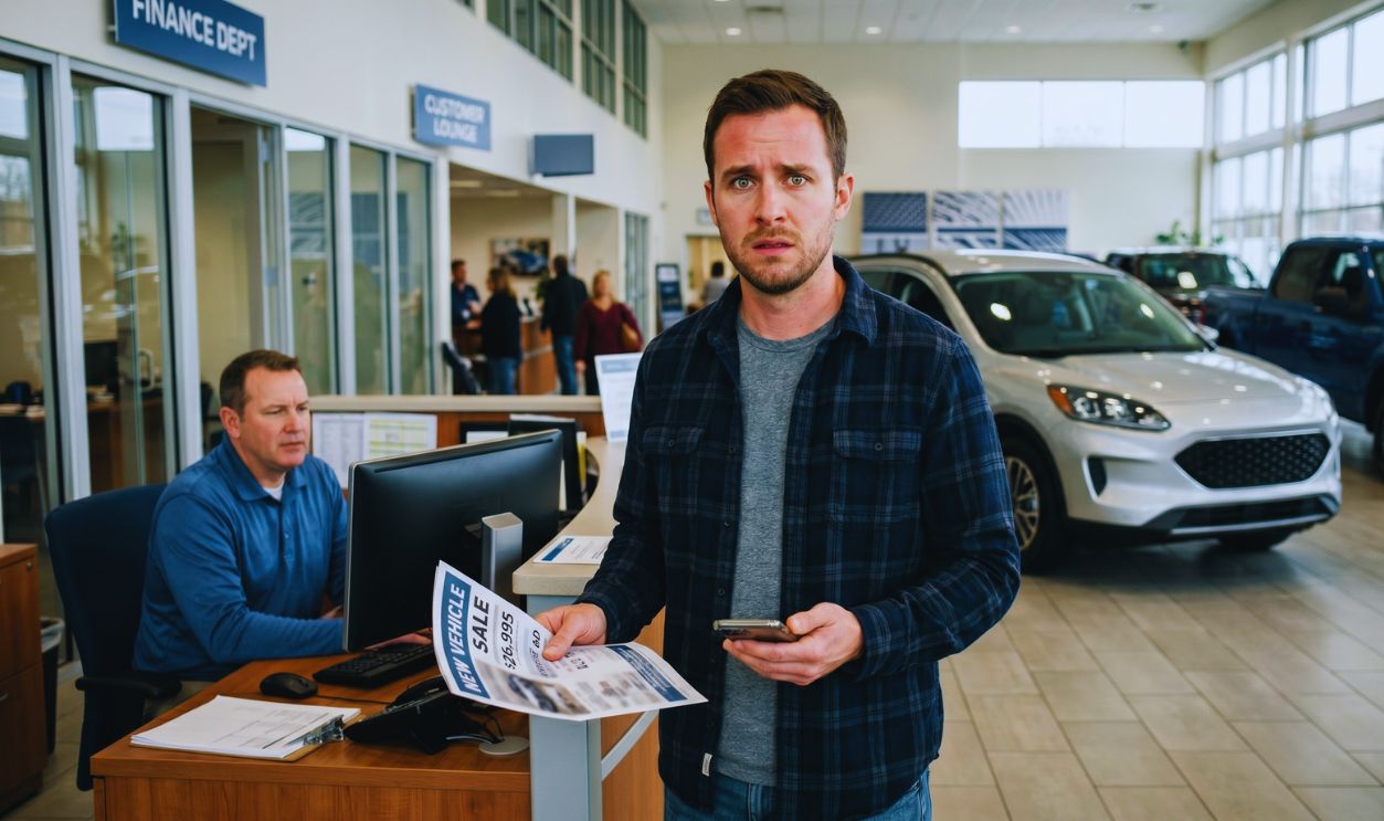 Man car dealership