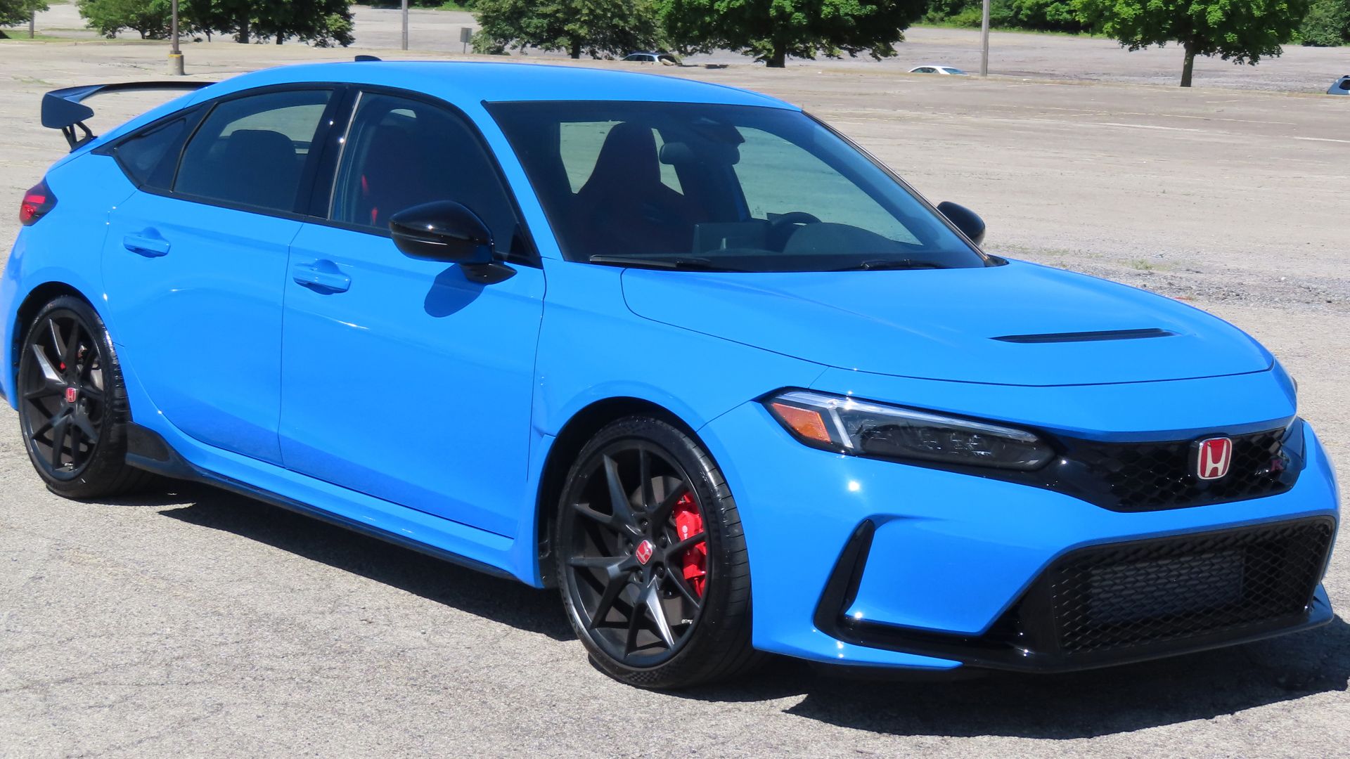 2024 Honda Civic Type R photographed in Boardman, Ohio. Finished in Boost Blue Pearl.