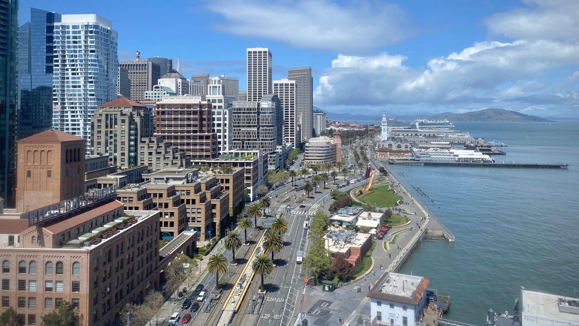 San Francisco, California April 2022, Skyline along Bayfront
