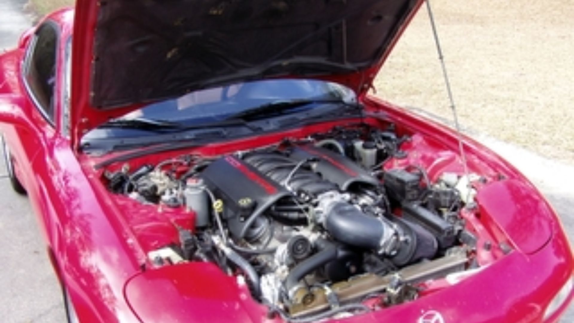 This is a photograph of Rick Roger's Chevrolet LS1 V8-engined RX-7