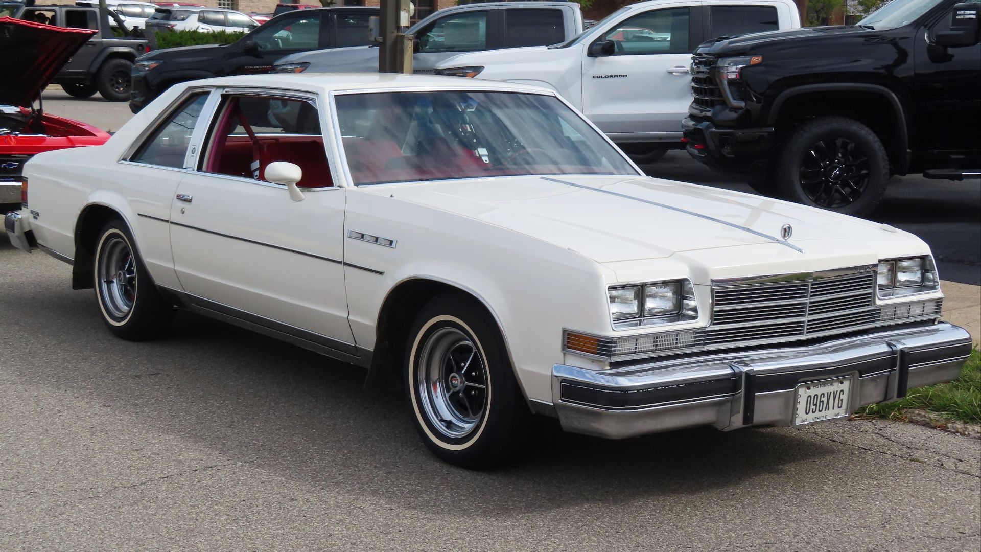1978 Buick LeSabre Custom coupe photographed at a car show in Ellwood City, Pennsylvania. Finished in White.