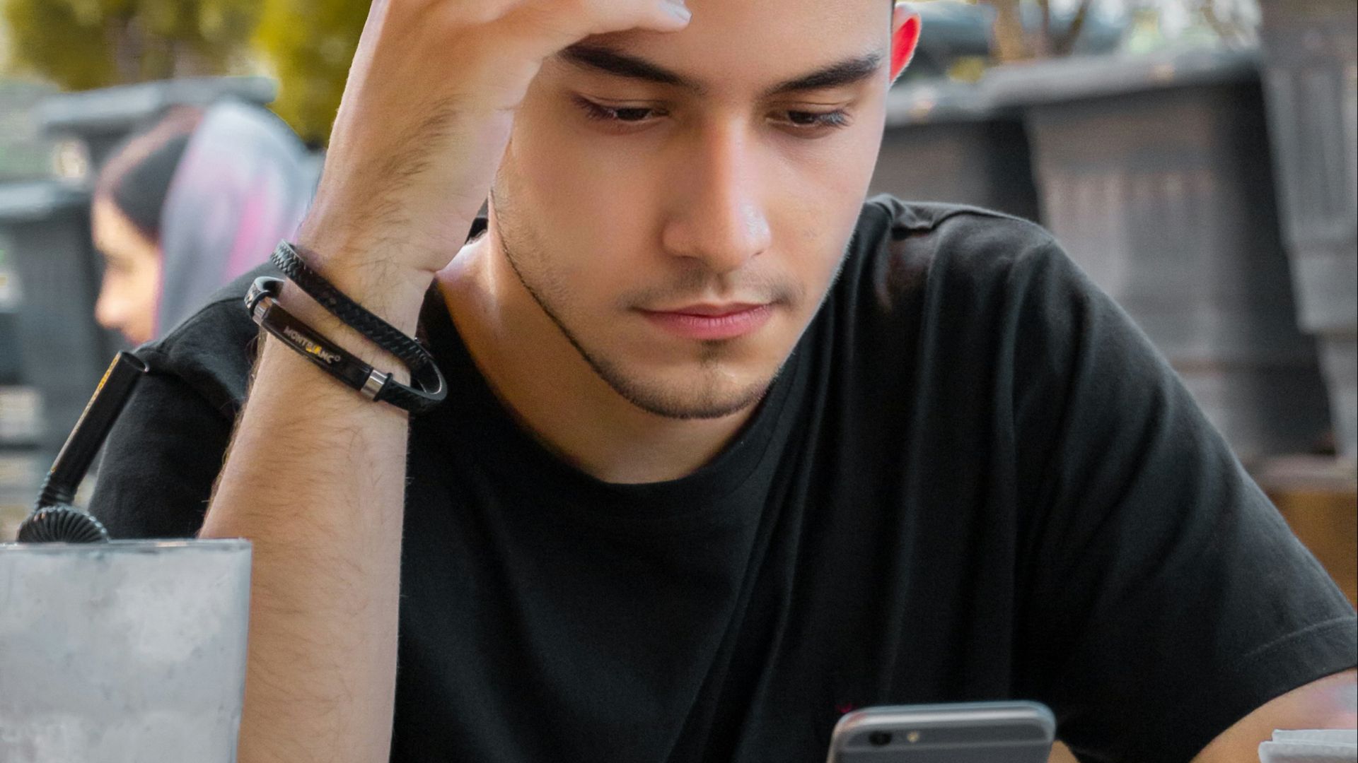 a person holding a phone