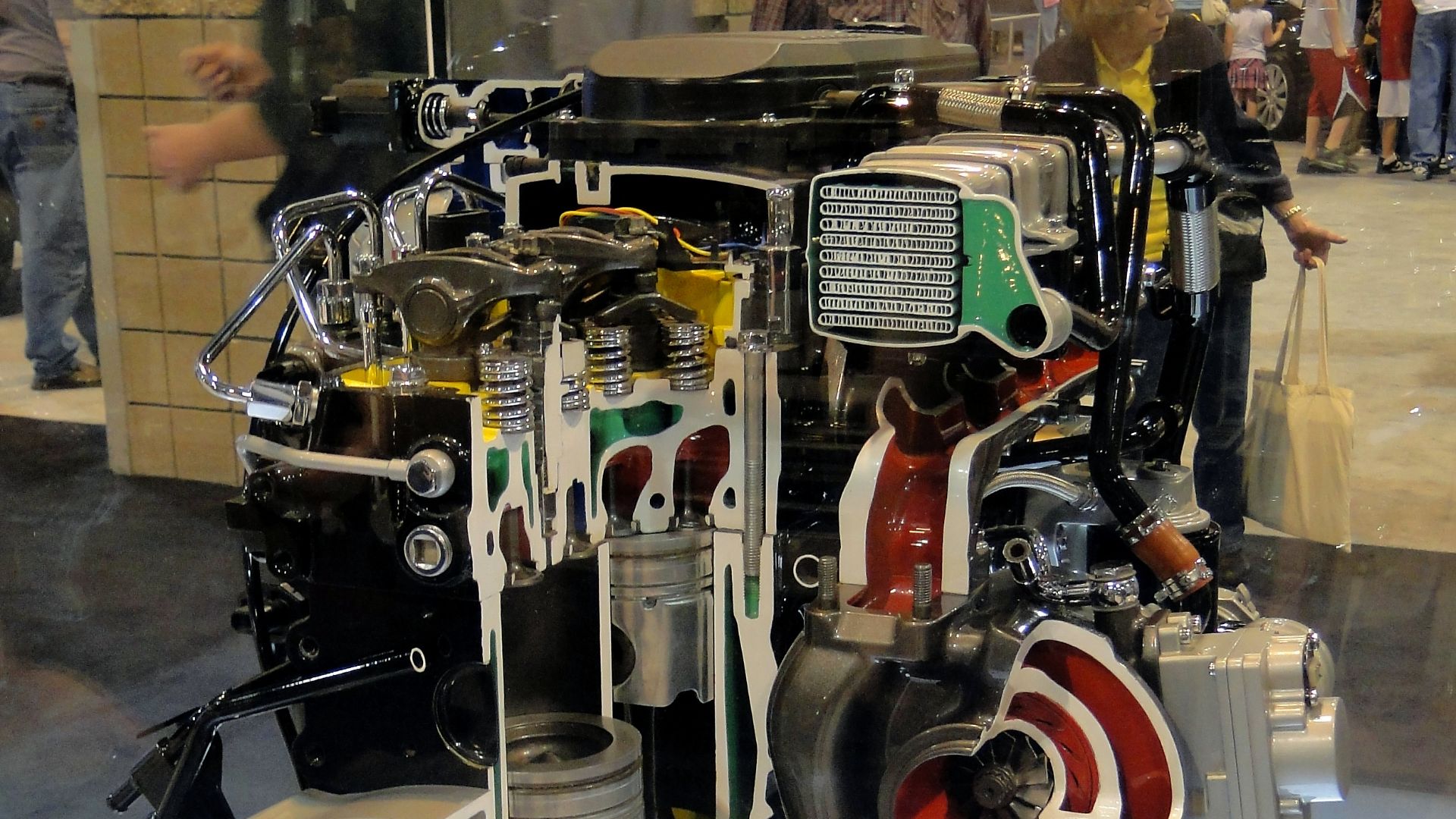 This is the internal view of the engine taken at the Denver Auto Show in 2011.
