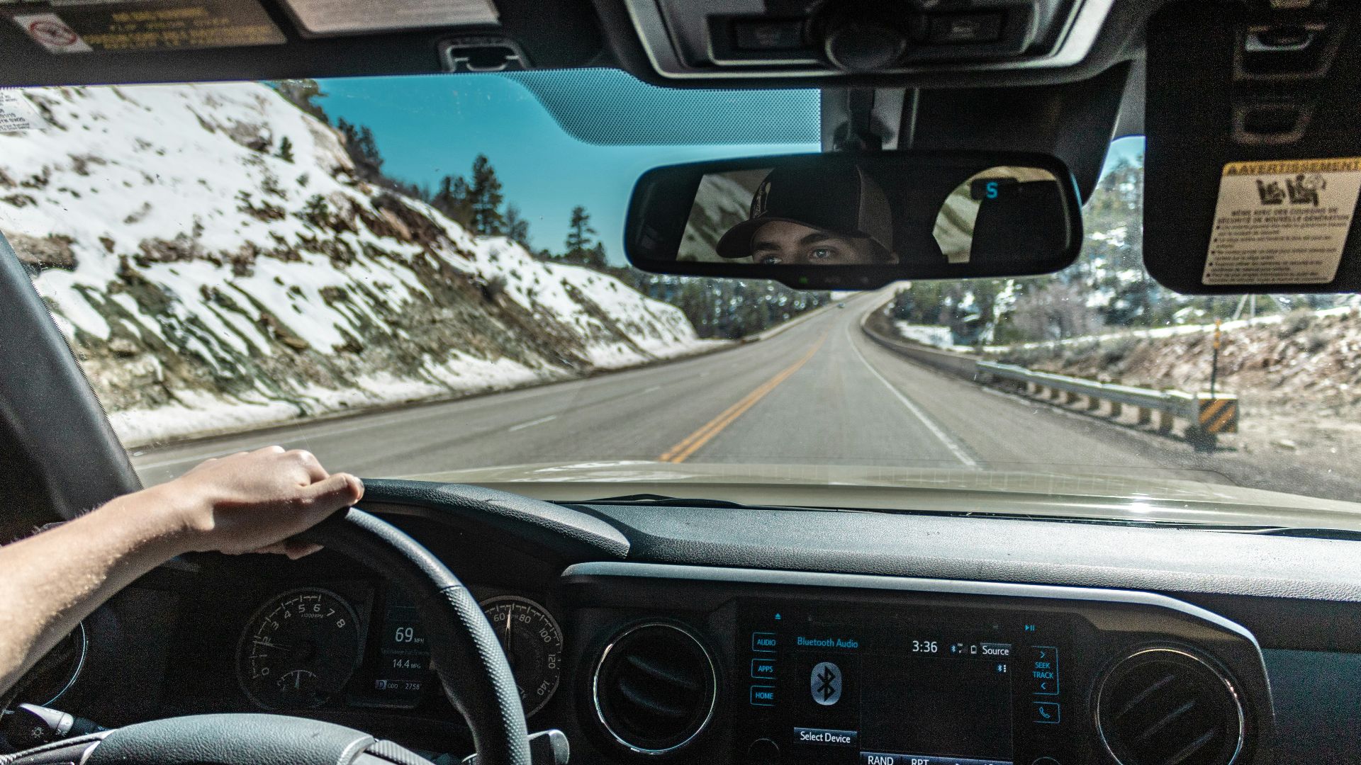 black Toyota vehicle interior