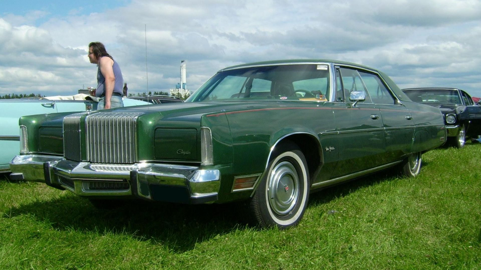1976-1977 Chrysler New Yorker 4-door hardtop at Power Big Meet, Västerås, Sweden
