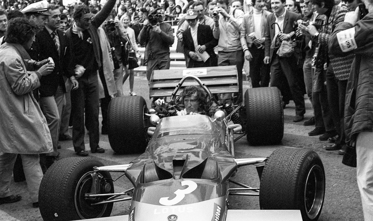 Jochen Rindt, Lotus-Ford 49B, Grand Prix of Monaco, Monaco, 10 May 1970. A victorious but tired Jochen Rindt at the end of the Monaco Grand Prix.