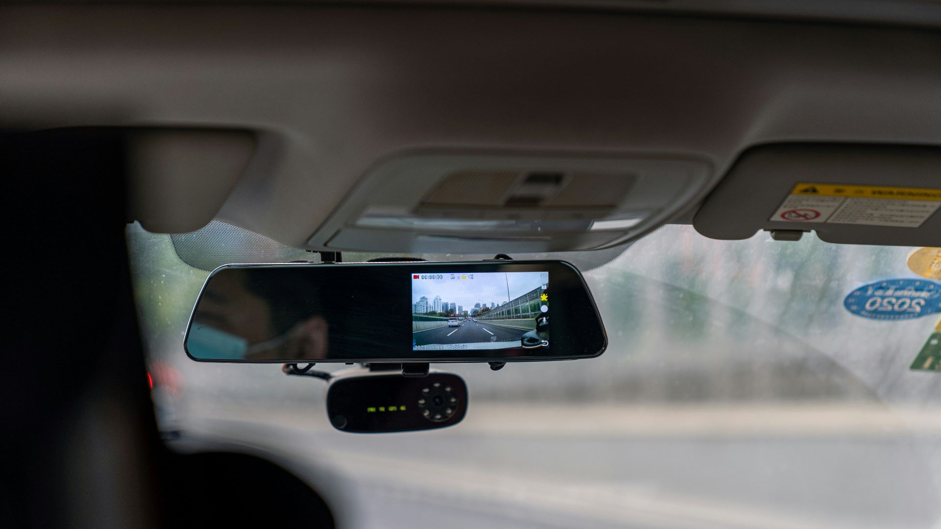car side mirror with water droplets