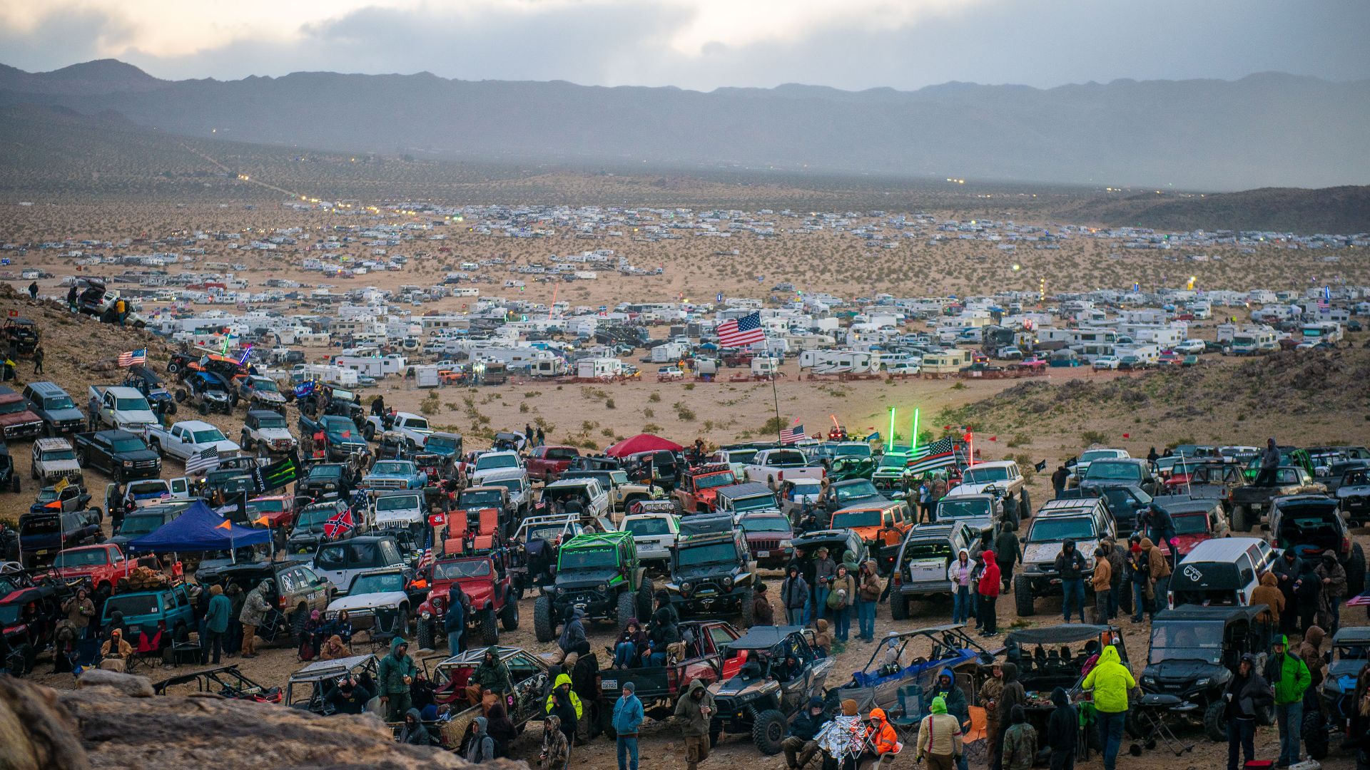 King of the Hammers is considered the toughest one-day off-road race in the world. It is the largest off-road race event in North America in terms of both competitors and spectators. It combines desert racing and rock crawling, and has expanded from one r