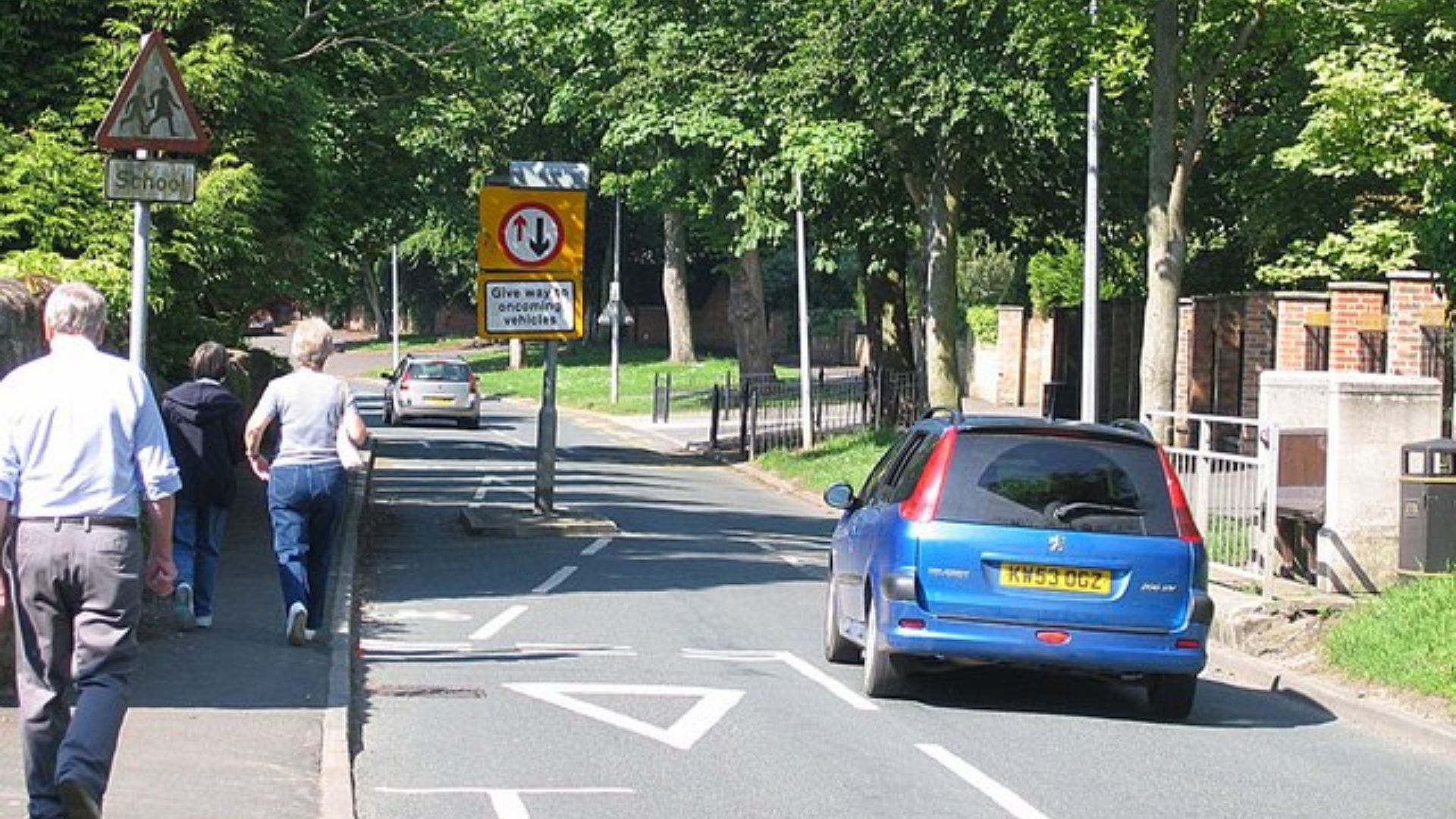 Traffic calming measures Eastgate, Hornsea, East Riding of Yorkshire, England.