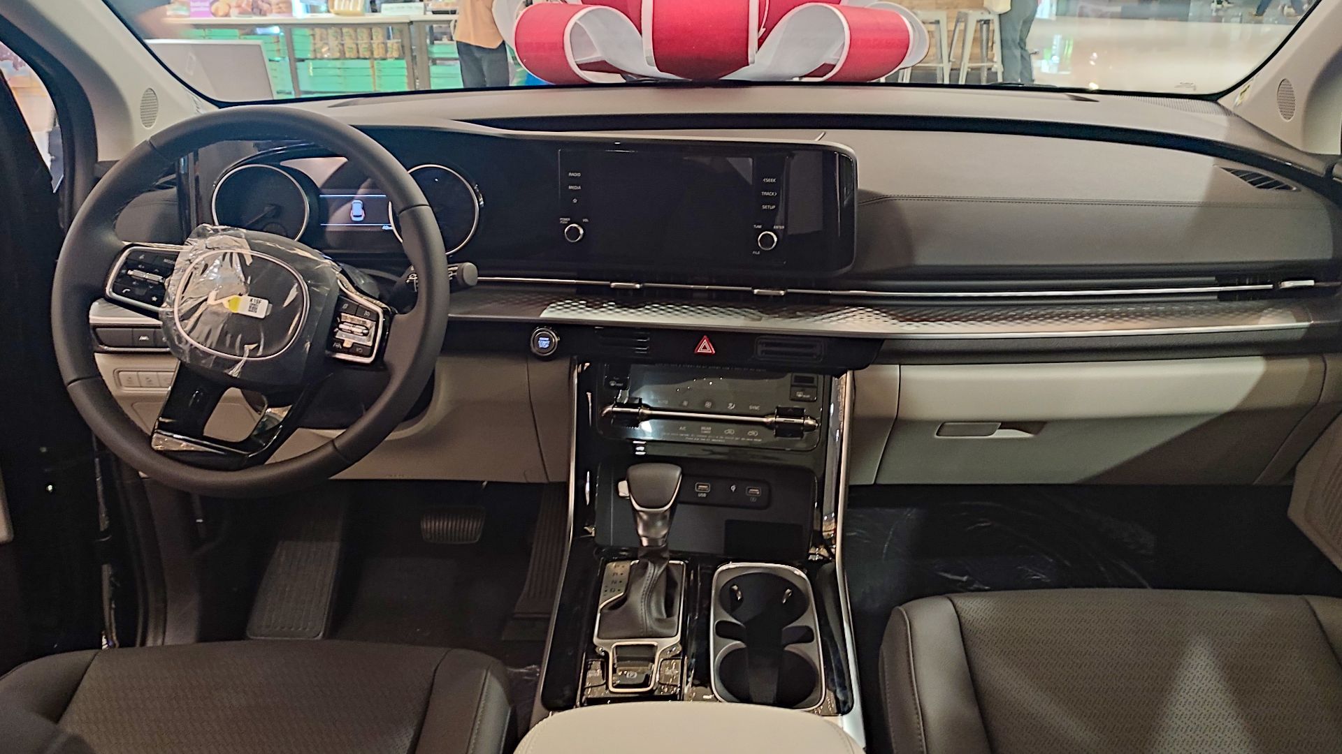 Interior of a Kia Carnival 2.2 SX.