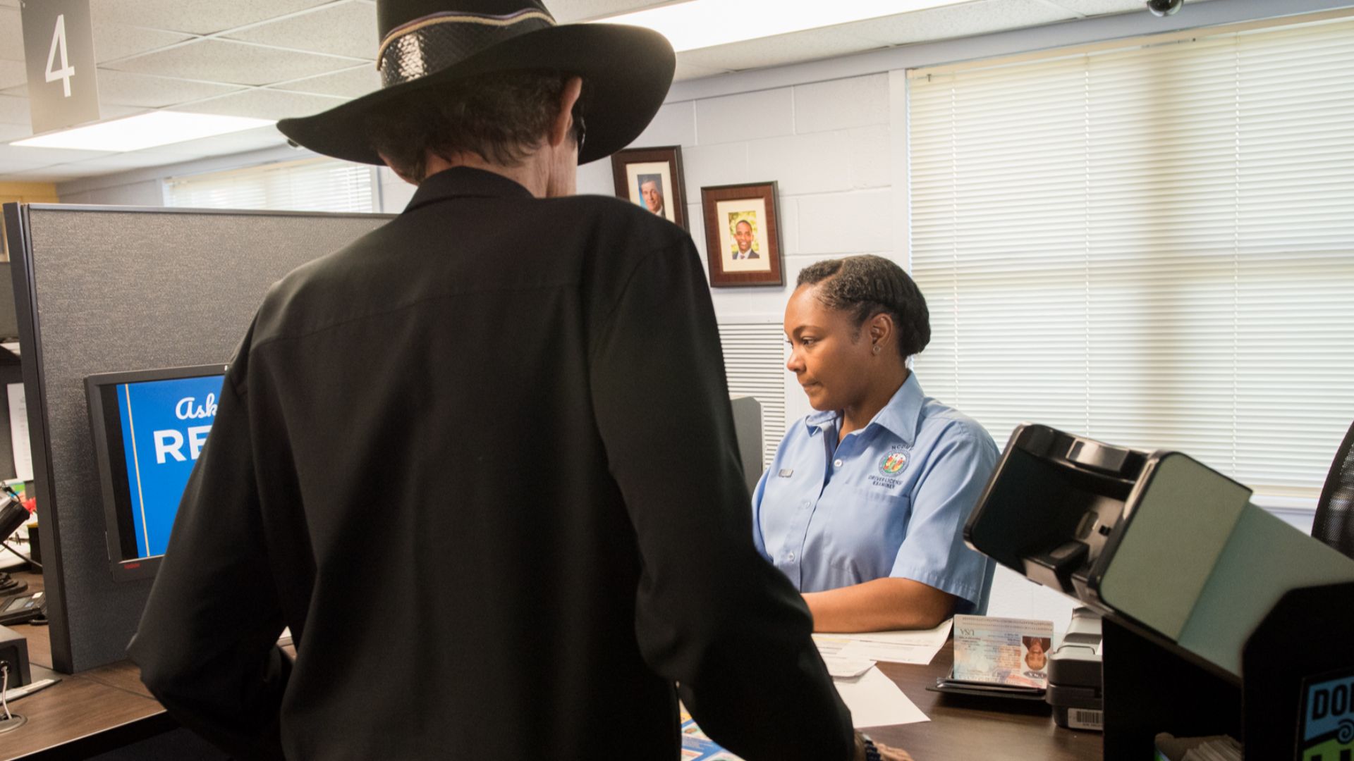 Richard Petty gets a Real ID at the DMV office in Asheboro.