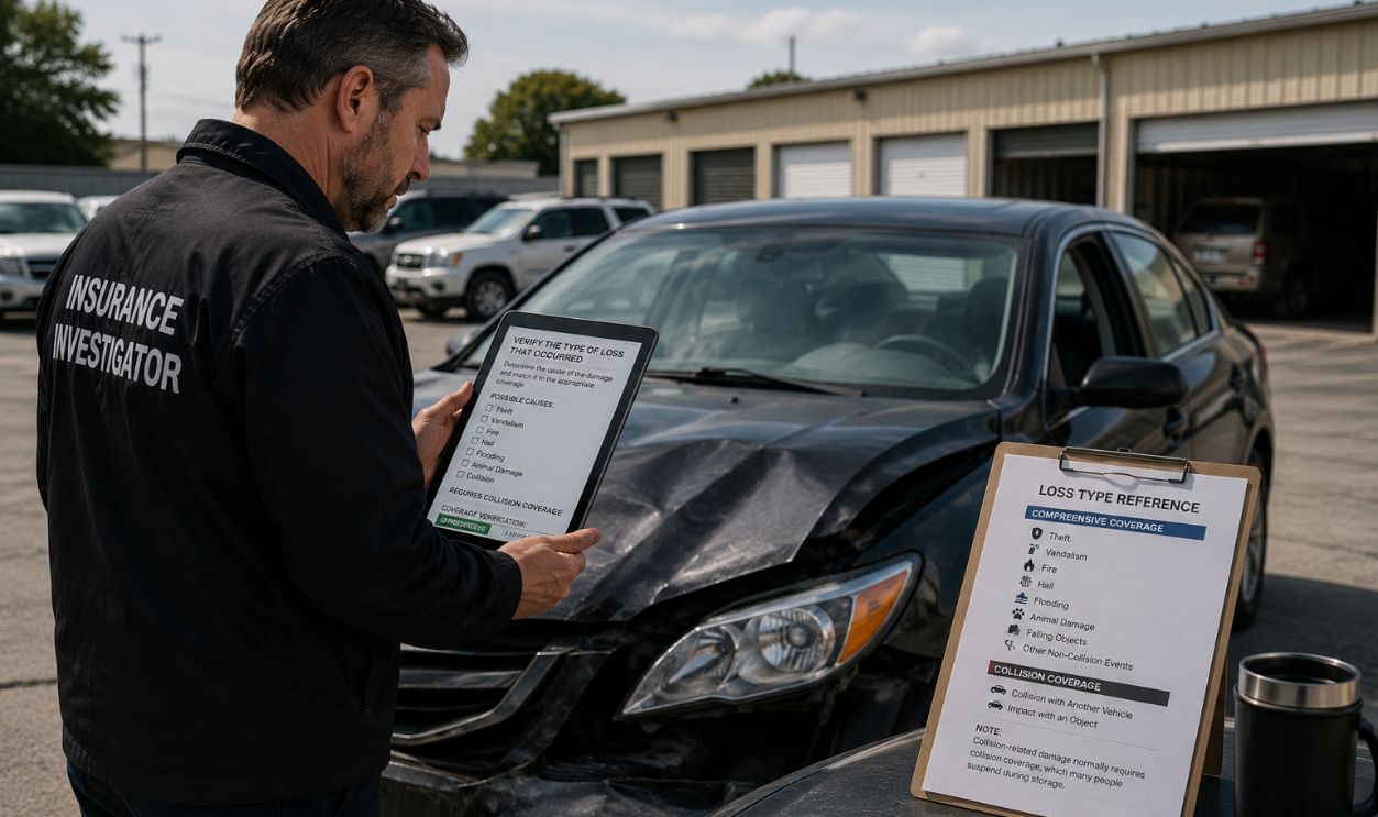 Vehicle damage assessment in parking lot