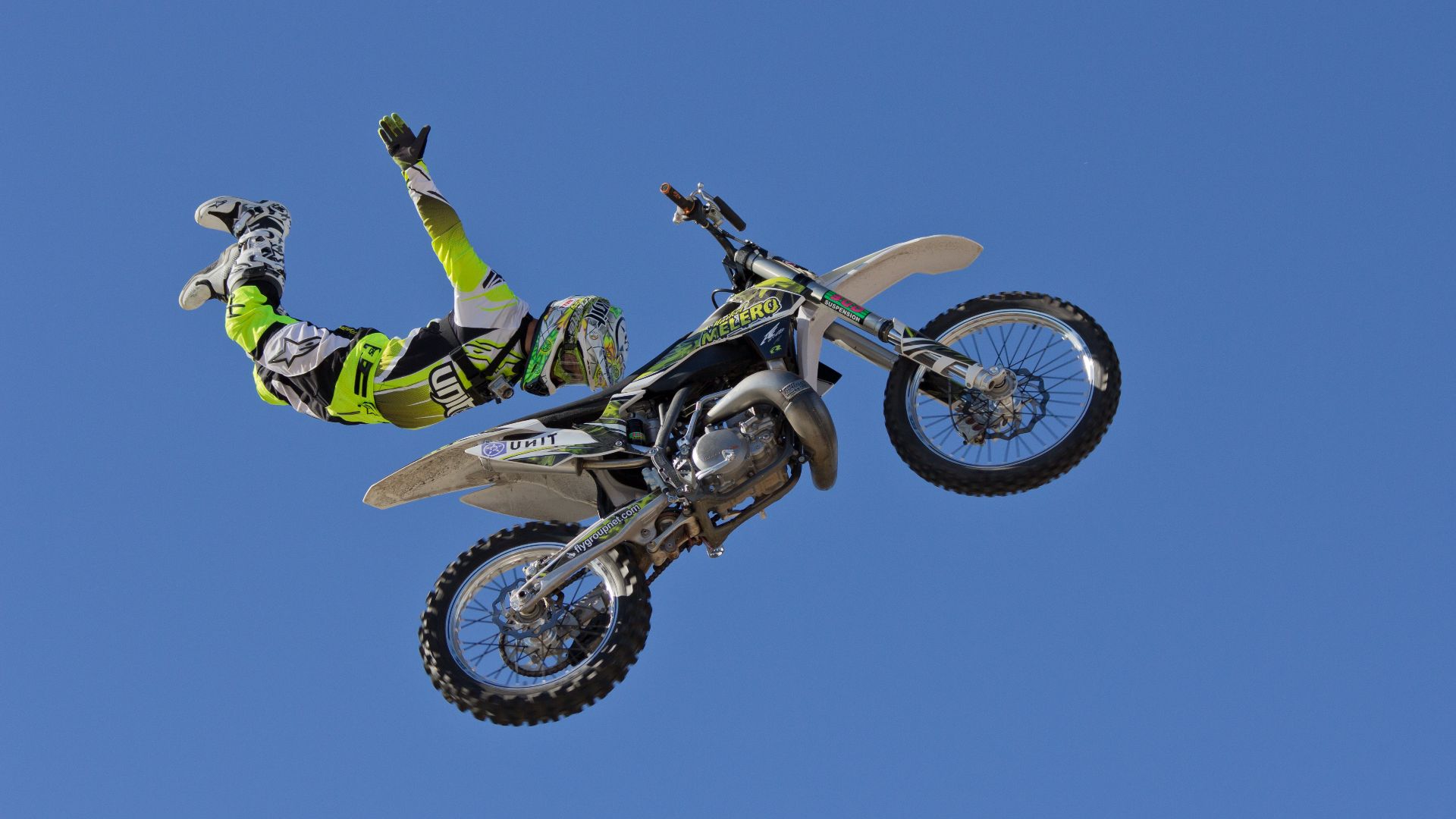 Freestyle rider Maikel Melero at an exhibition during the Spain Truck GP 2013 (