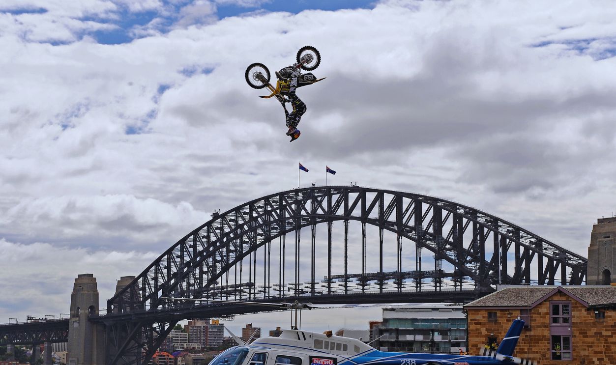 Gettyimages - 92539909, Travis Pastrana (top) of the US performs