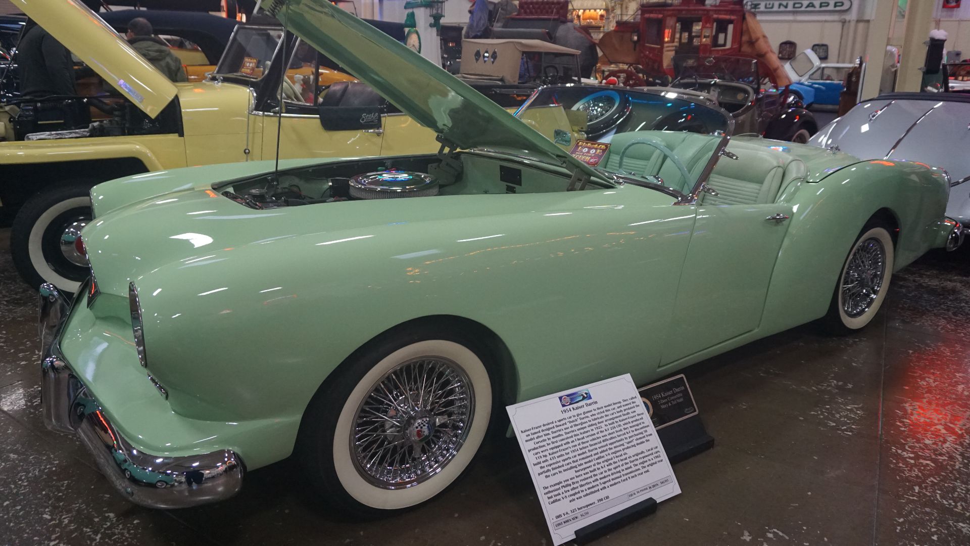 A 1954 Kaiser Darrin at Stahls Automotive Collection in Chesterfield Township, Michigan (United States).