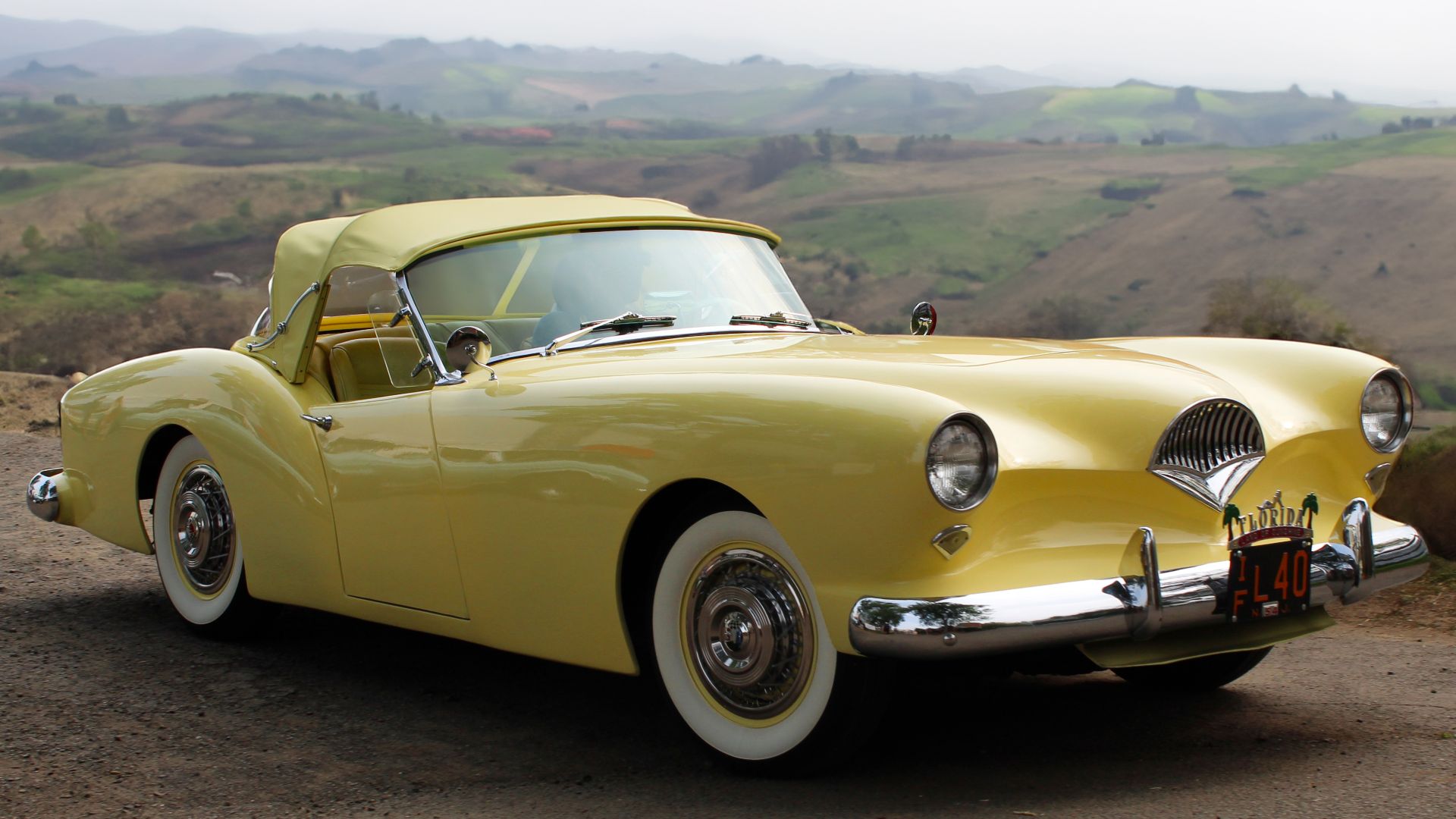 A 1954 Kaiser Darrin photographed during the 2019 Greenwich Concours d'Elégance, Connecticut, USA. 435 were produced
