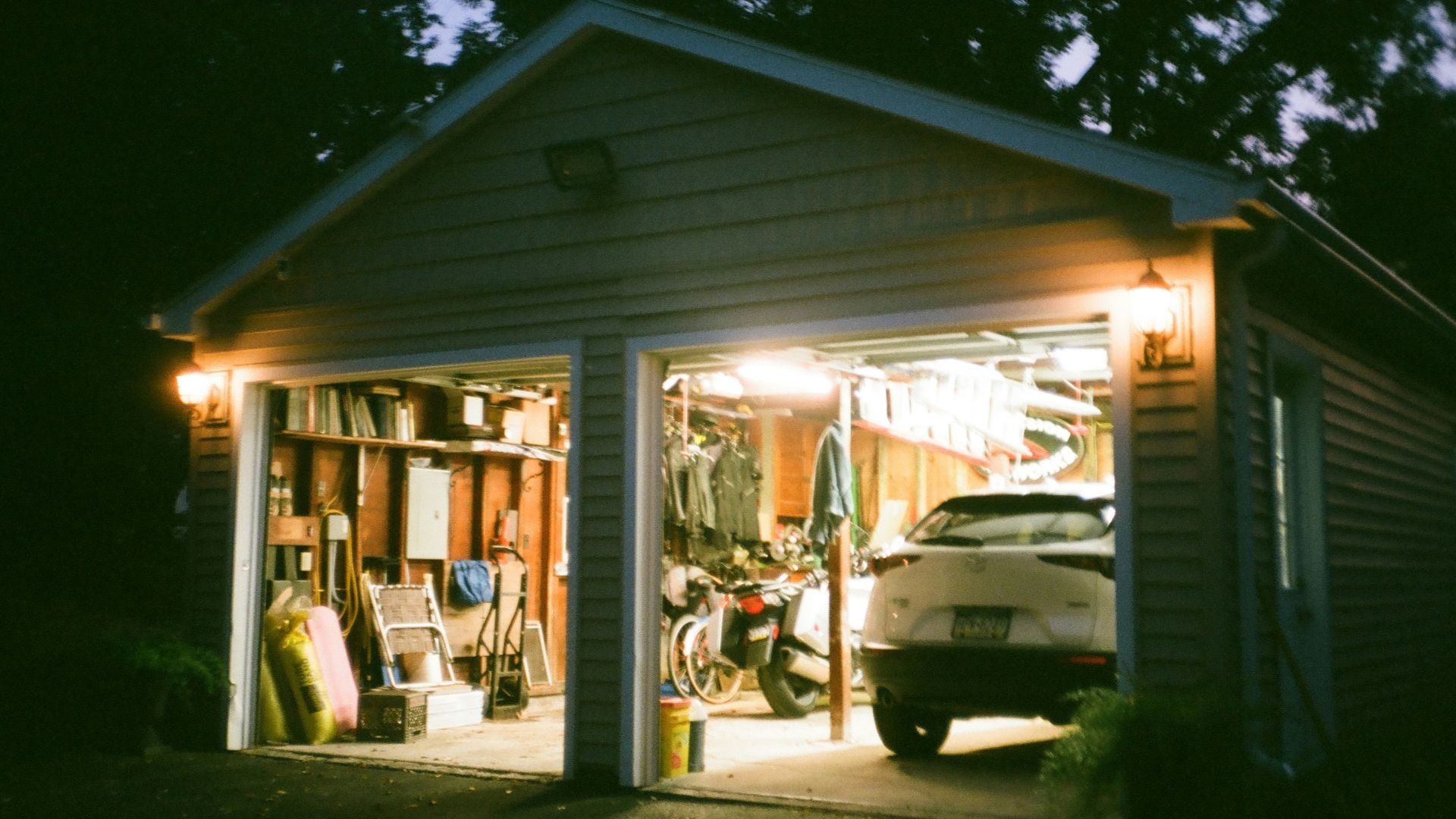 a house with a car parked outside