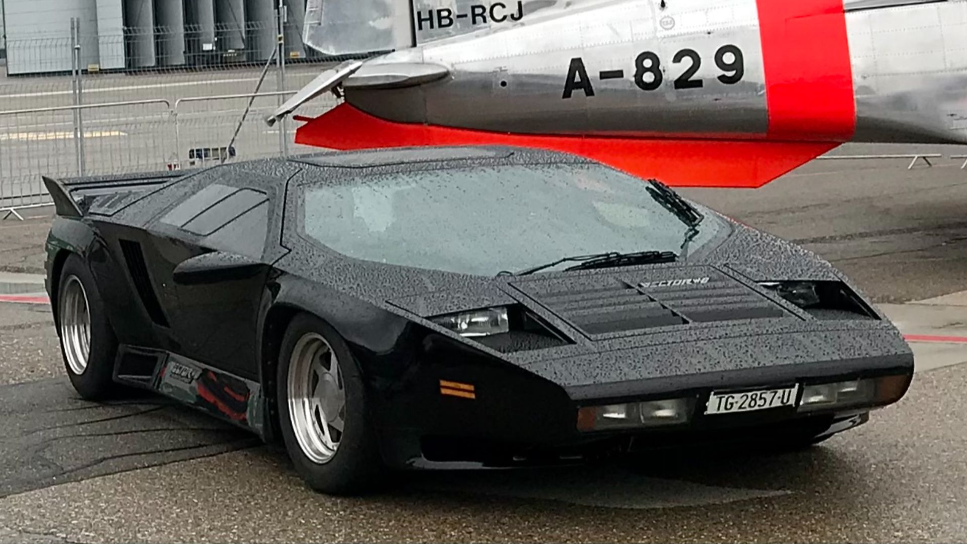 1990 Vector W8 Twin Turbo sports car.
This is one of the only 17 models produced (plus 2 prototype) and is one of the permanent exhibit in Autobau erlebniswelt car museum in Romanshorn, Switzerland.