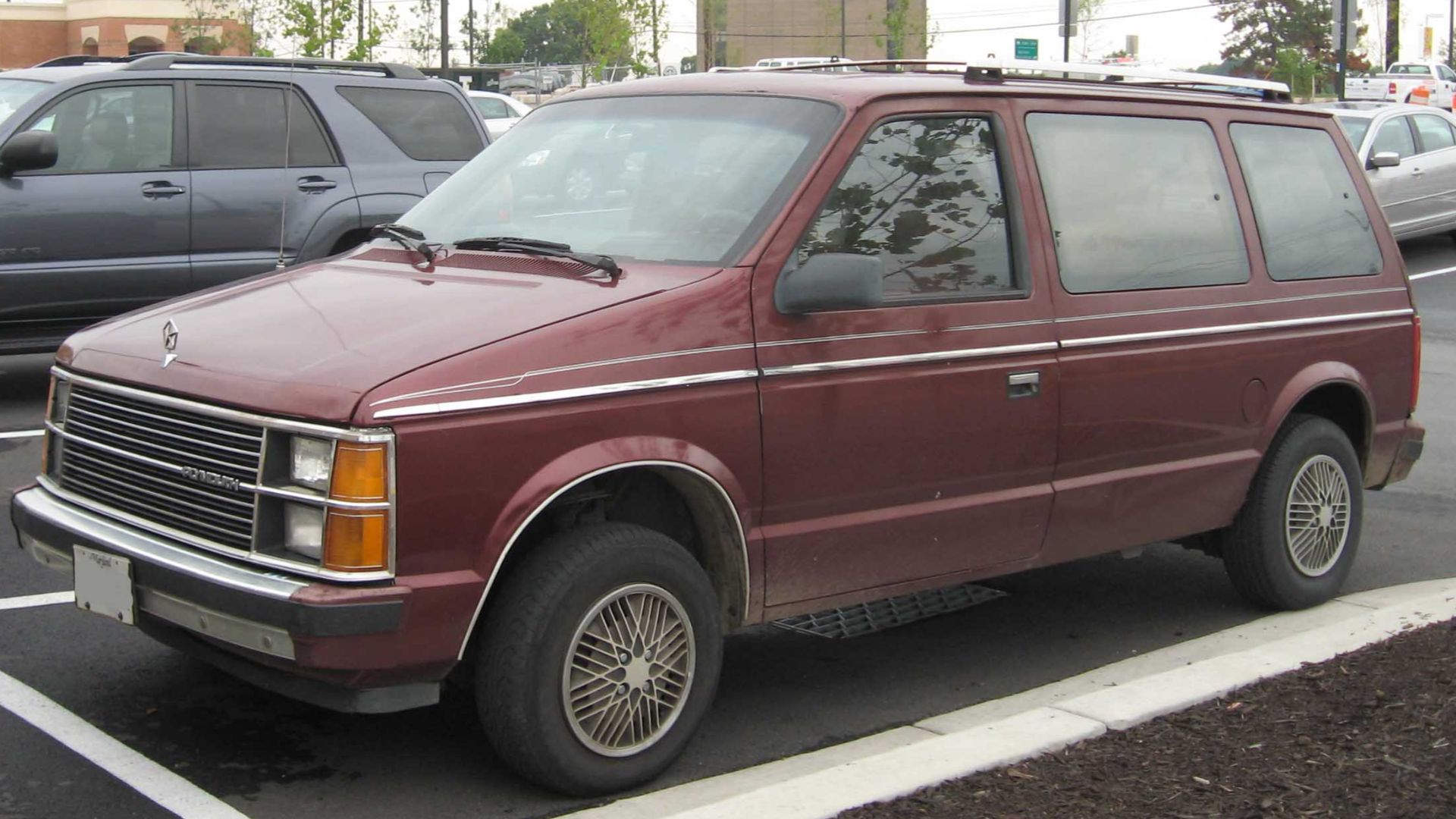 1984-1986 Plymouth Voyager photographed in College Park, Maryland, USA.