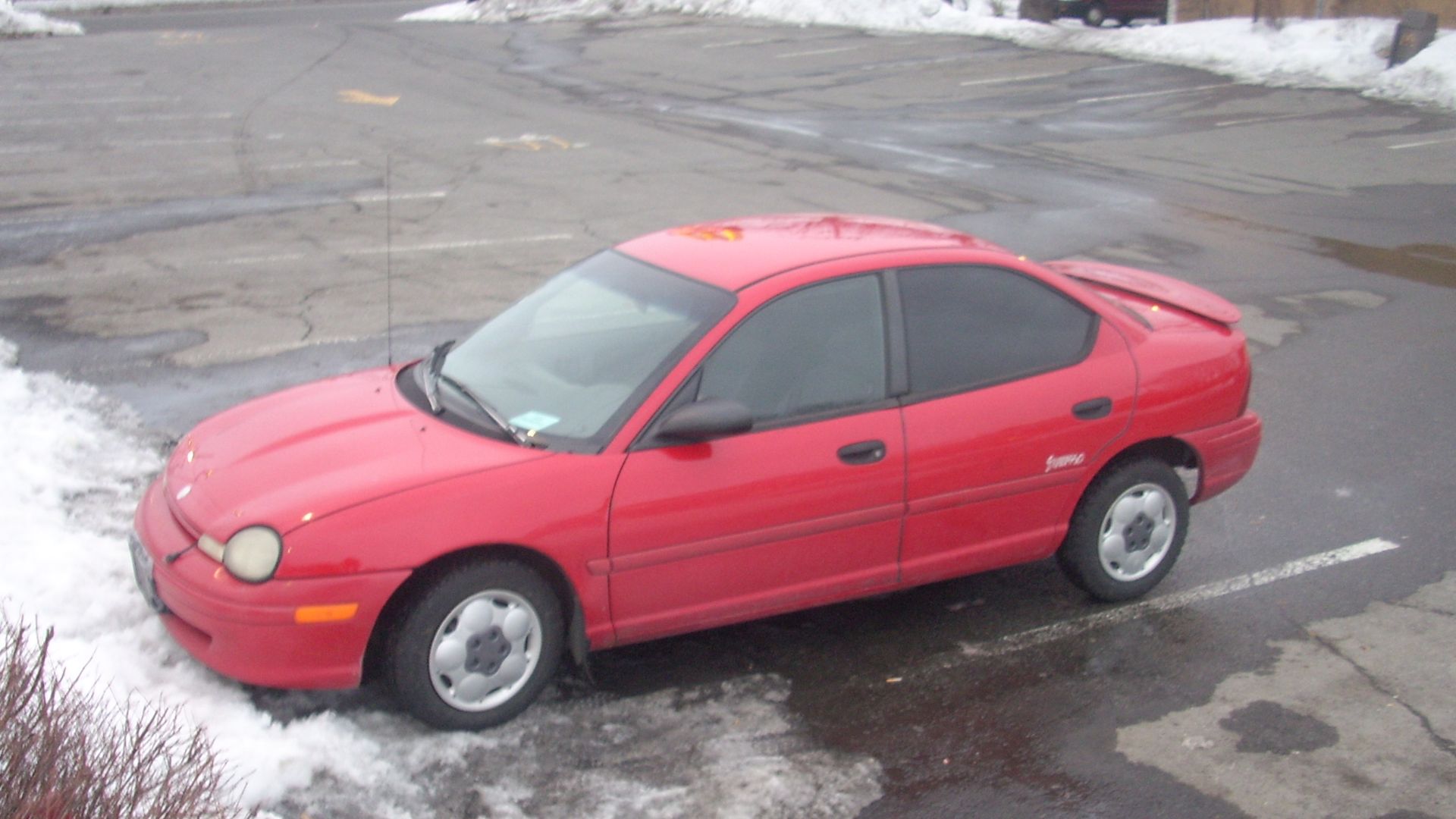 1997-1999 Plymouth Neon photographed in Montreal, Quebec, Canada.
