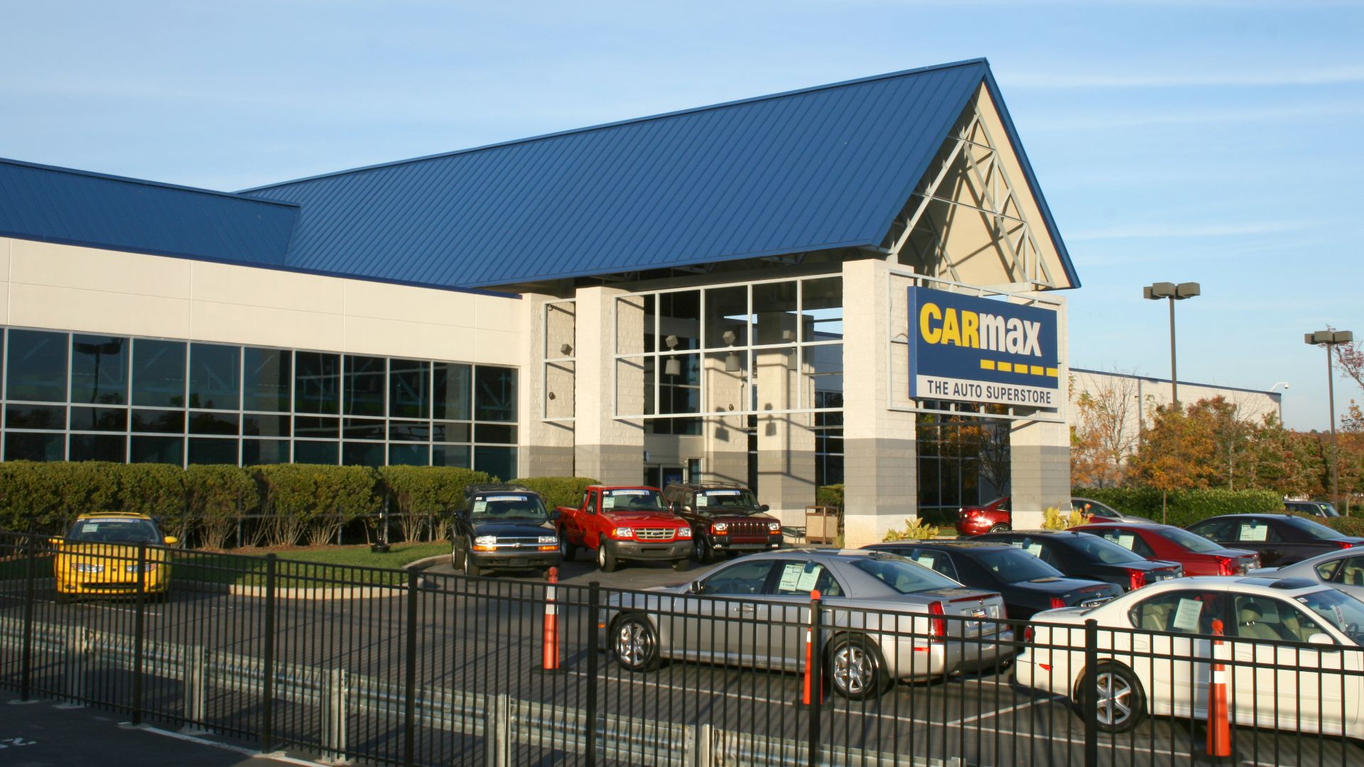 CarMax auto superstore at 8520 Glenwood Avenue in Raleigh, North Carolina.