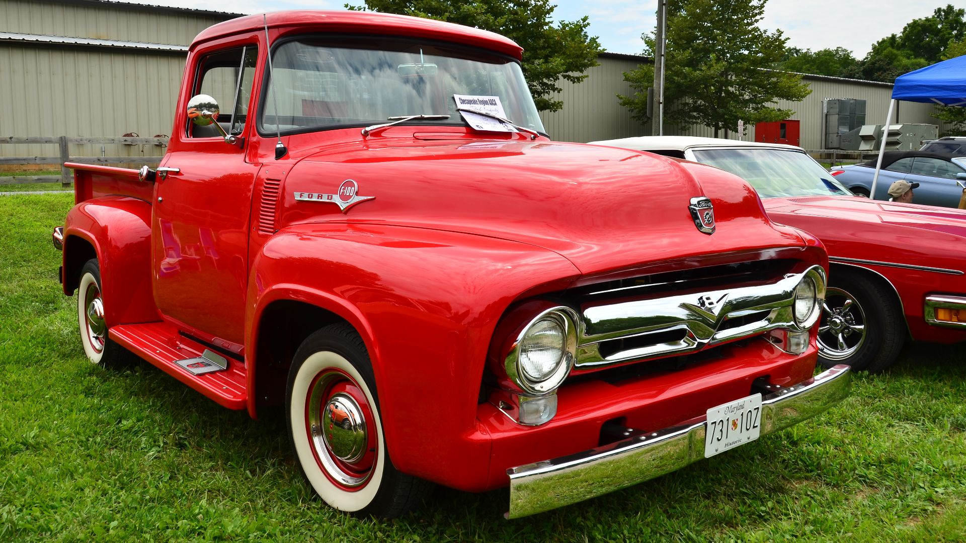 1956 Ford F-100 in Bright Red