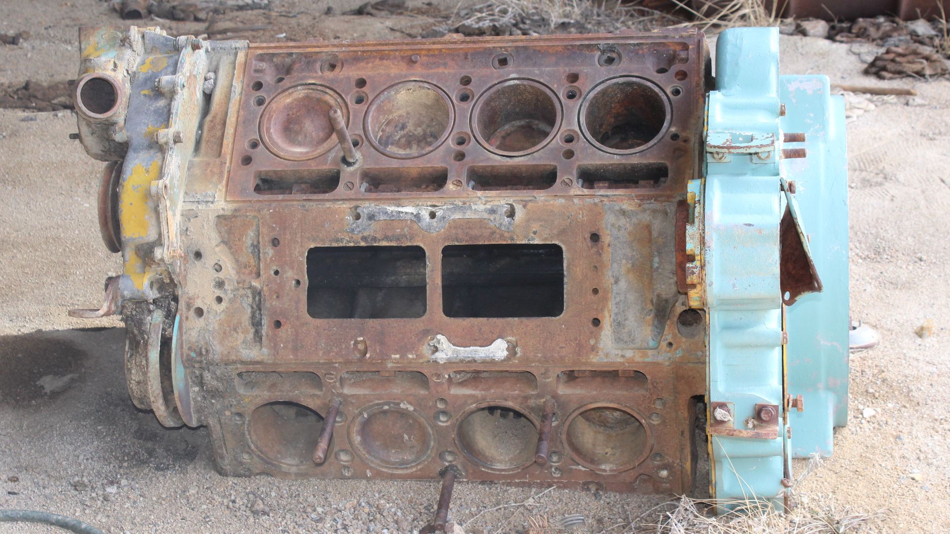Comet, Montana Ghost Town. Either a Series 71 (8V71) or Series 92 (8V92) block.