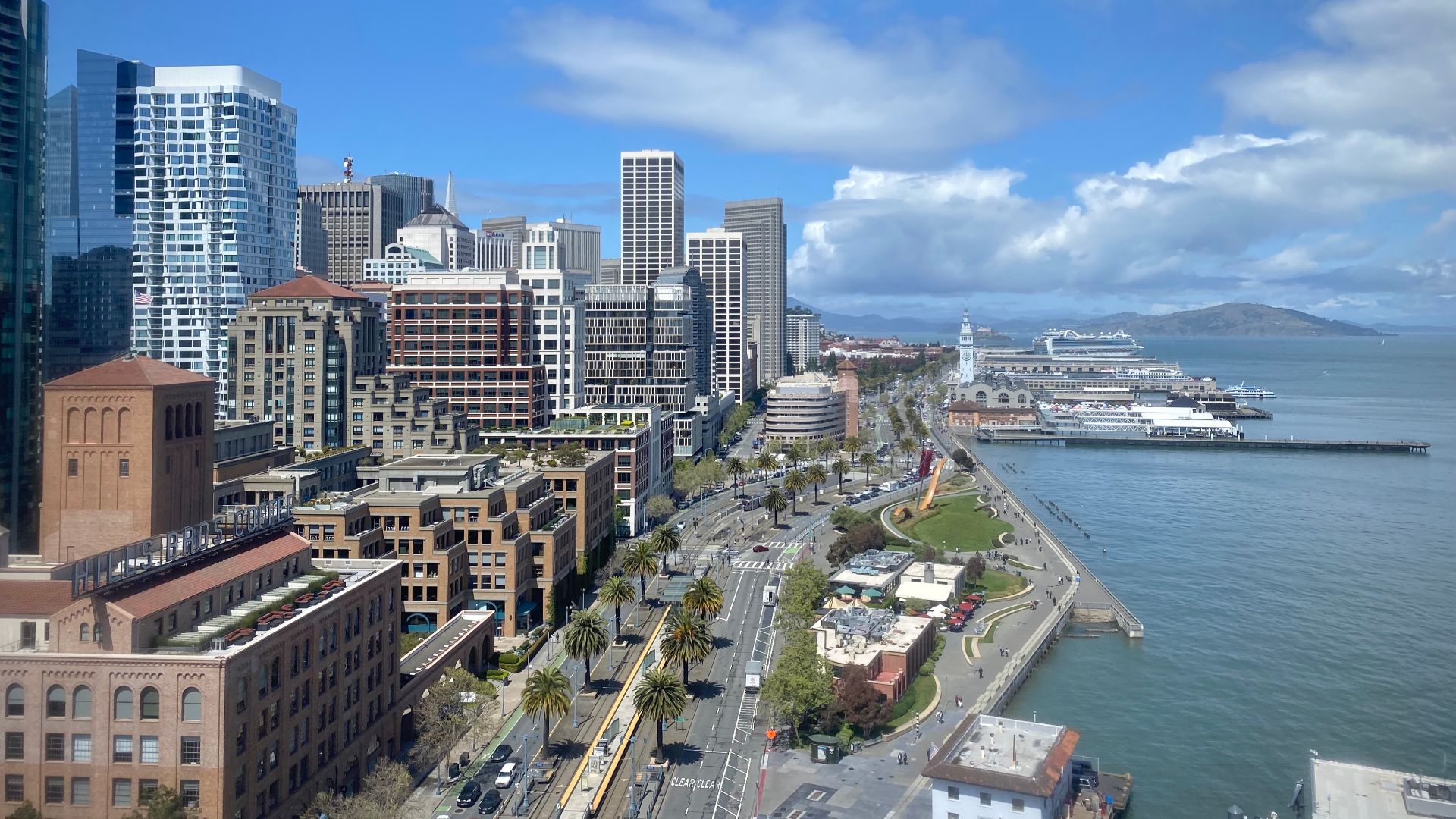 San Francisco, California April 2022, Skyline along Bayfront