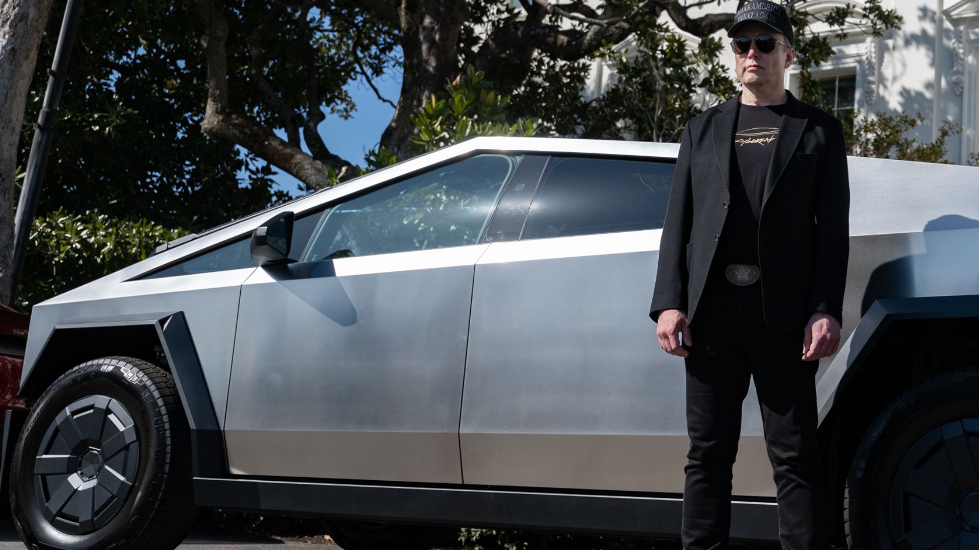 President Donald J. Trump purchases a Tesla on the South Lawn, Tuesday, March 11, 2025. (Official White House Photo by Molly Riley)