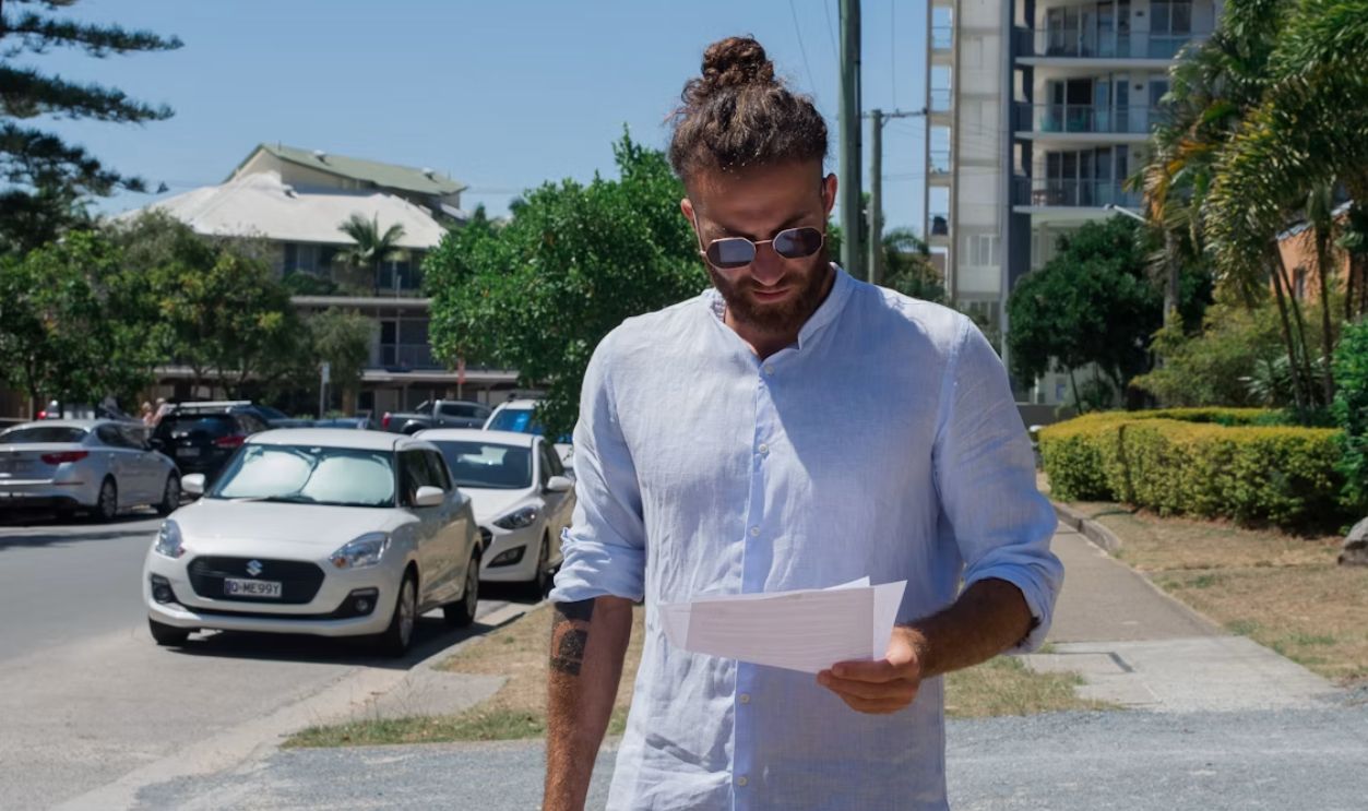 man in white button up t-shirt holding white printer paper