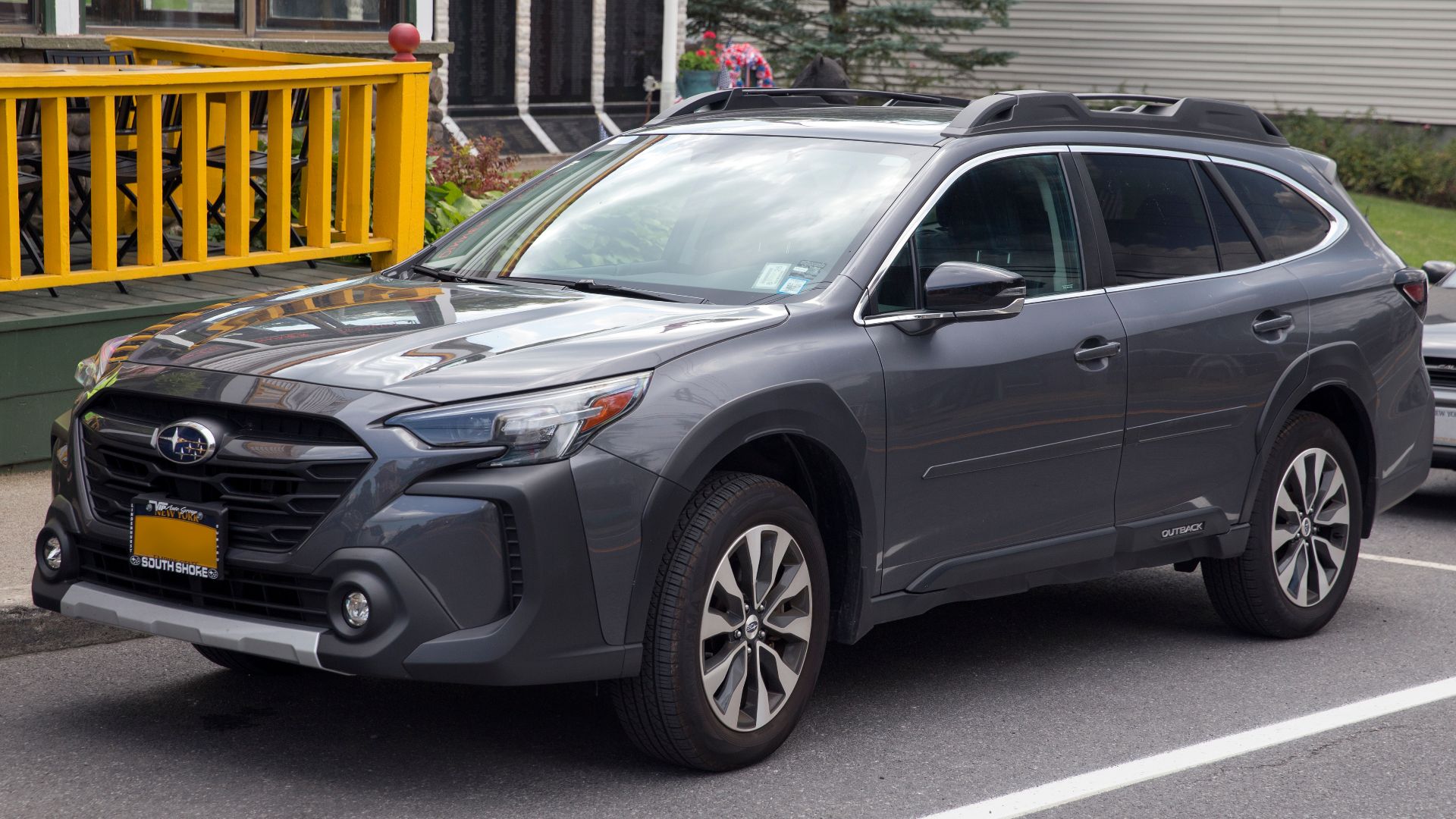 A 2023 Subaru Outback Limited in Magnetite Gray Metallic. 2.5-liter flat four with 182hp, 10-speed automatic.