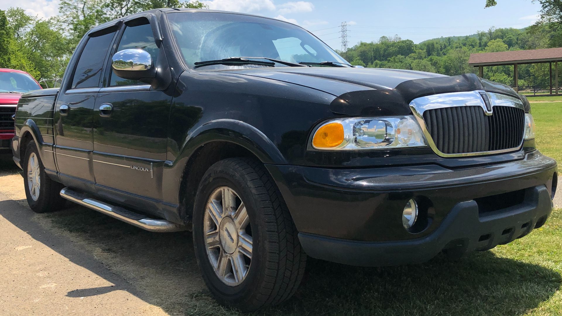 A 2002 Lincoln Blackwood, equipped with the 5.4L V8 engine and assembled in Ford's Kansas City Assembly plant. This is the second Blackwood I have spotted in a month.