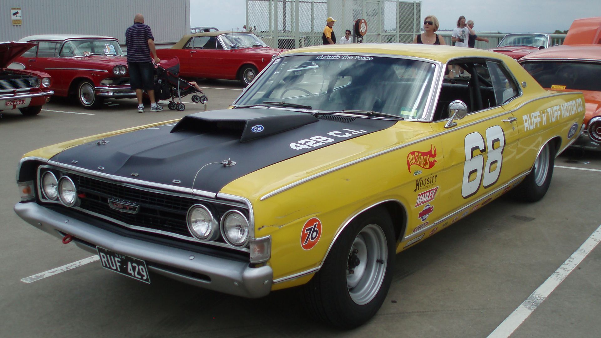 1968 Ford Torino GT coupe. Taken at the 2011 New South Wales All American Day, held at Castle Towers Shopping Centre, Castle Hill, Sydney.