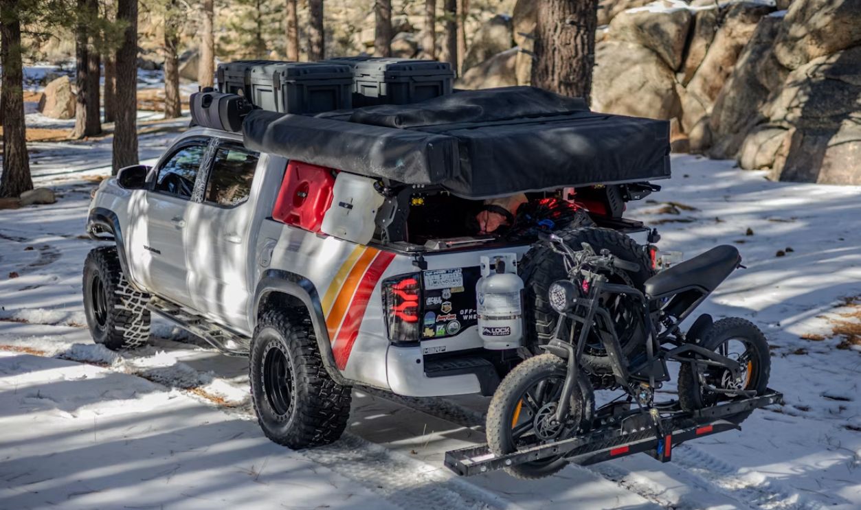 loaded pick up truck 