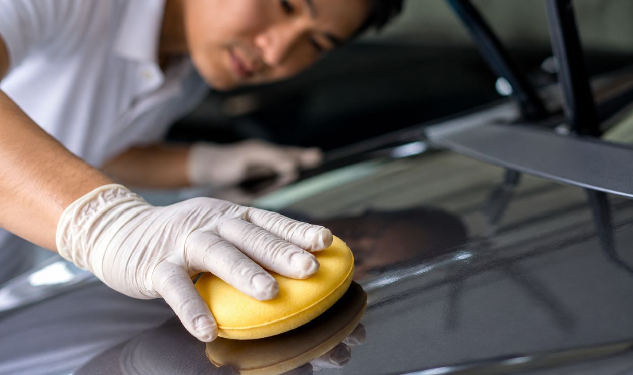 waxing car