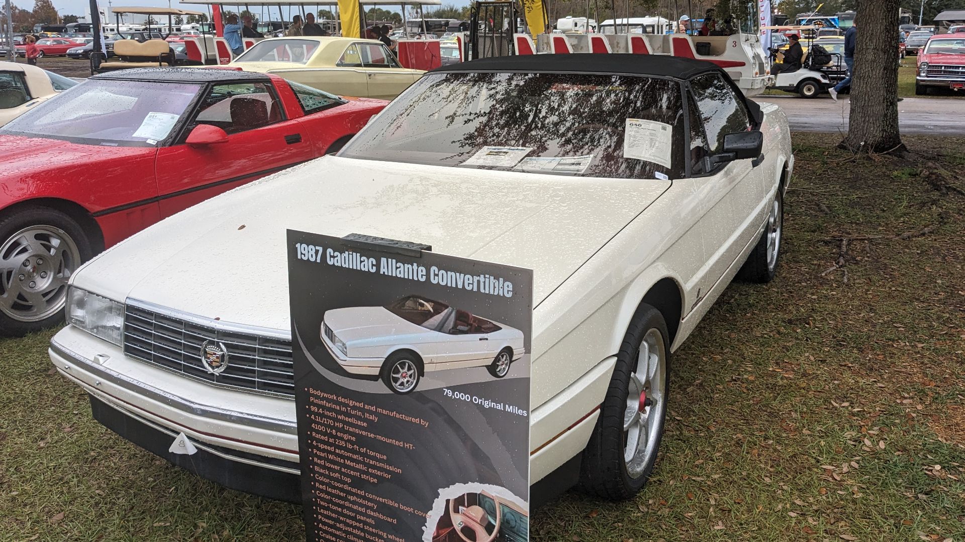 a 1987 Cadillac Allante Convertible at Mecum Auctions' Kissimmee 2024 Auction