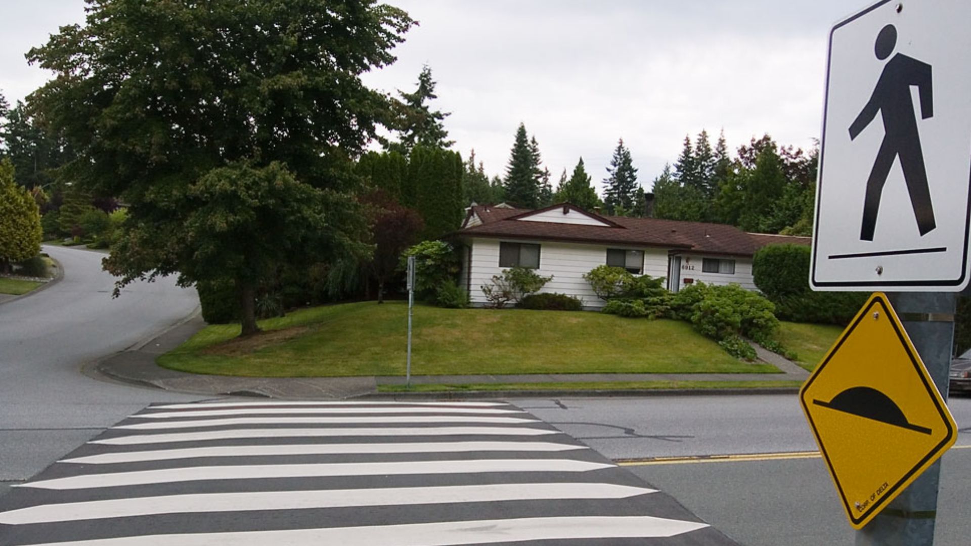 Raised crosswalk (likely located in British Columbia, Canada)