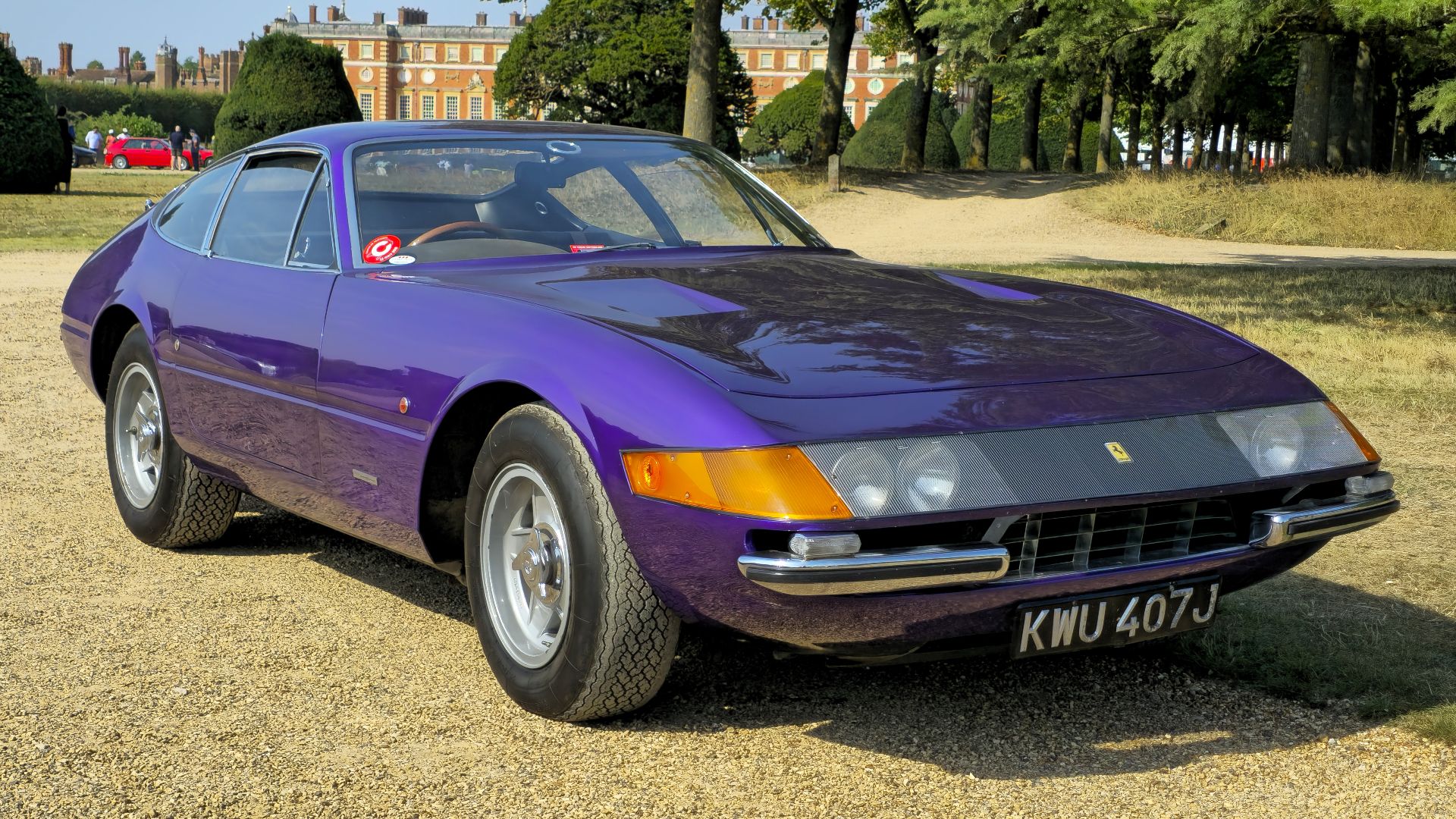 A 1970 Ferrari 365 GTB/4 Daytona taken at Hampton Court Concours 2024.