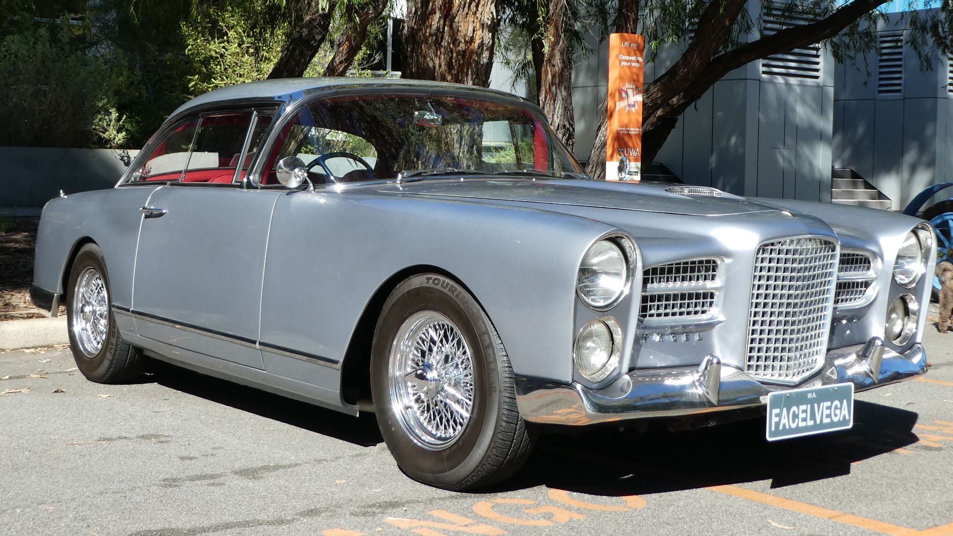 A 1960 Facel Vega HK500, seen at UWA Car Park 9 in Crawley.