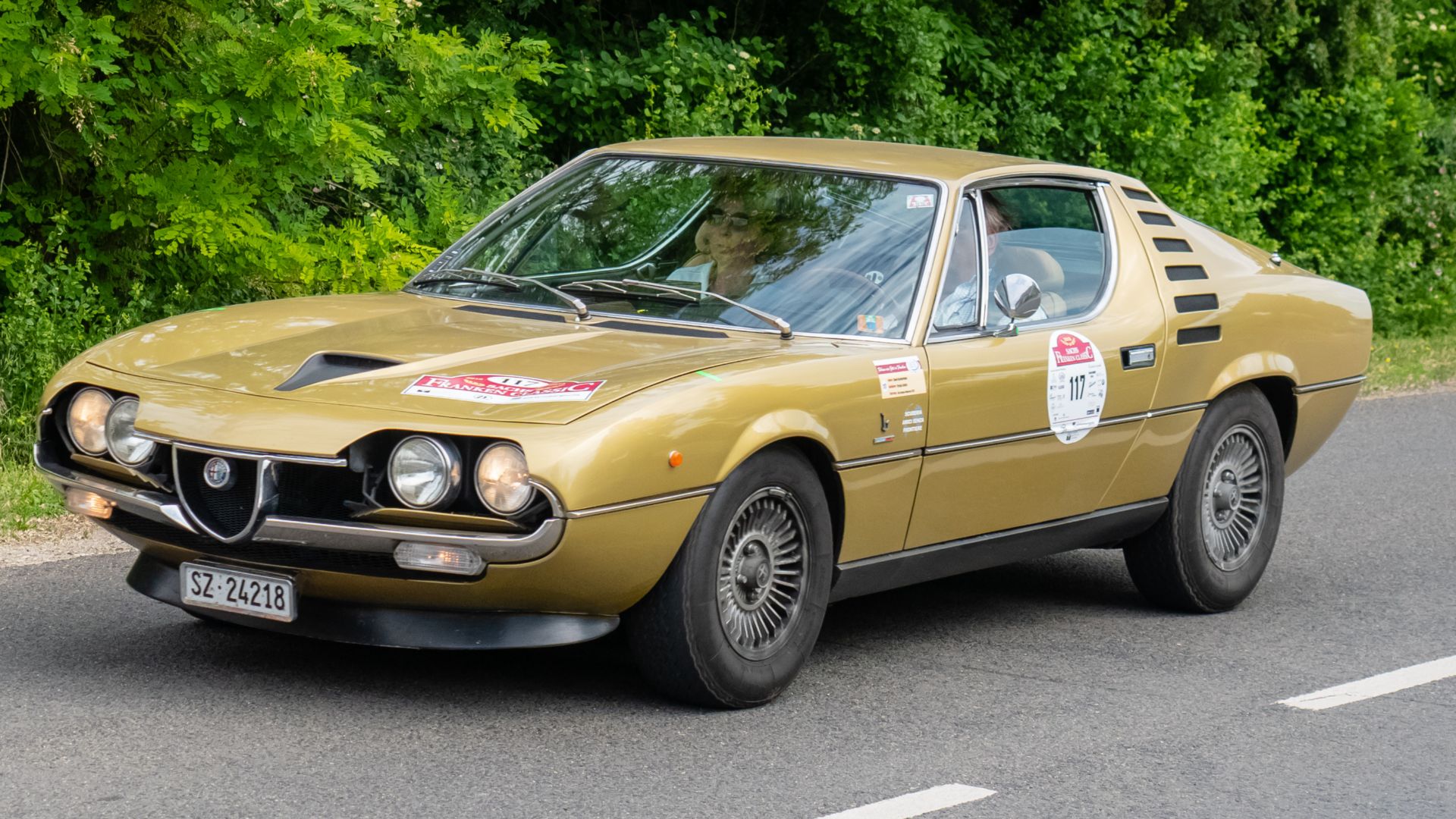 Alfa Romeo Montreal at the Sachs Franken Classic 2018 Rally, Stage 2