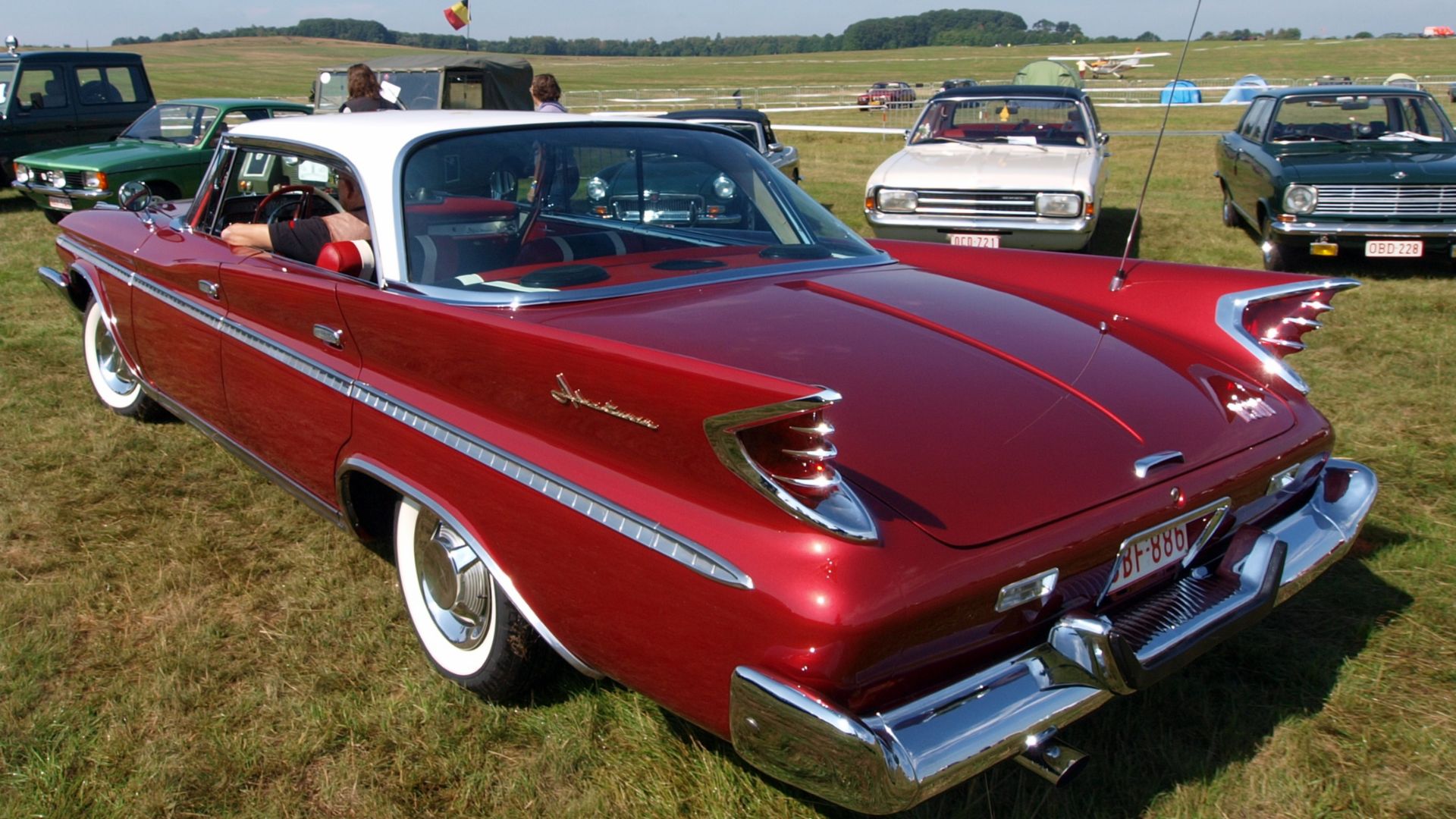 1960 DeSoto Adventurer arriving at The International Oldtimer Fly and Drive In 2010, Schaffen-Diest, Belgium.